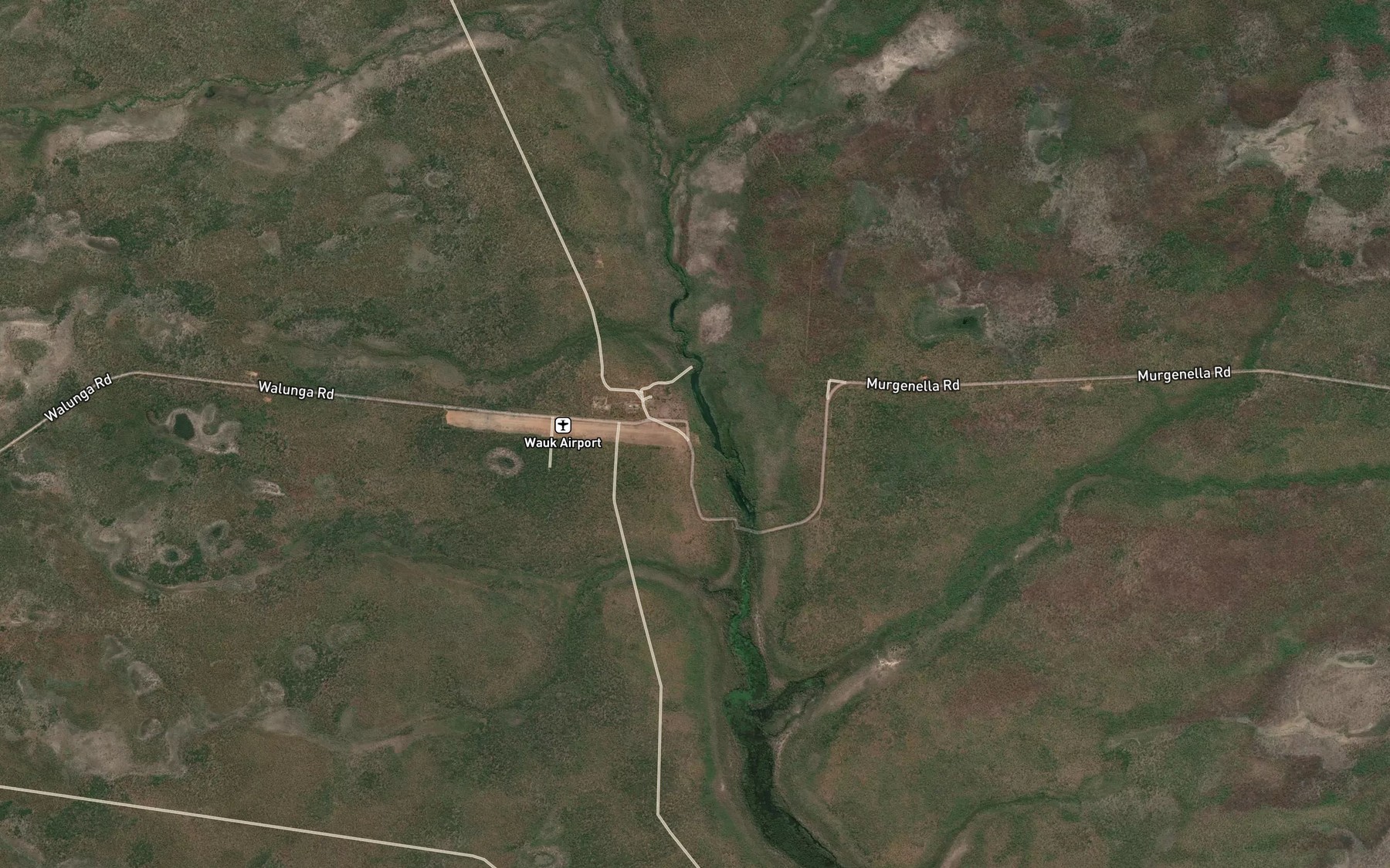 Satellite map of the Wauk Lagoon