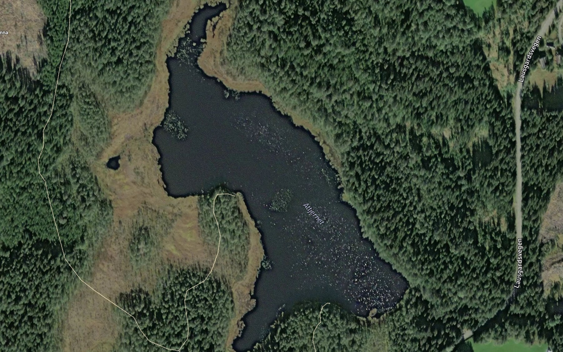 Satellite map of the Attjernet