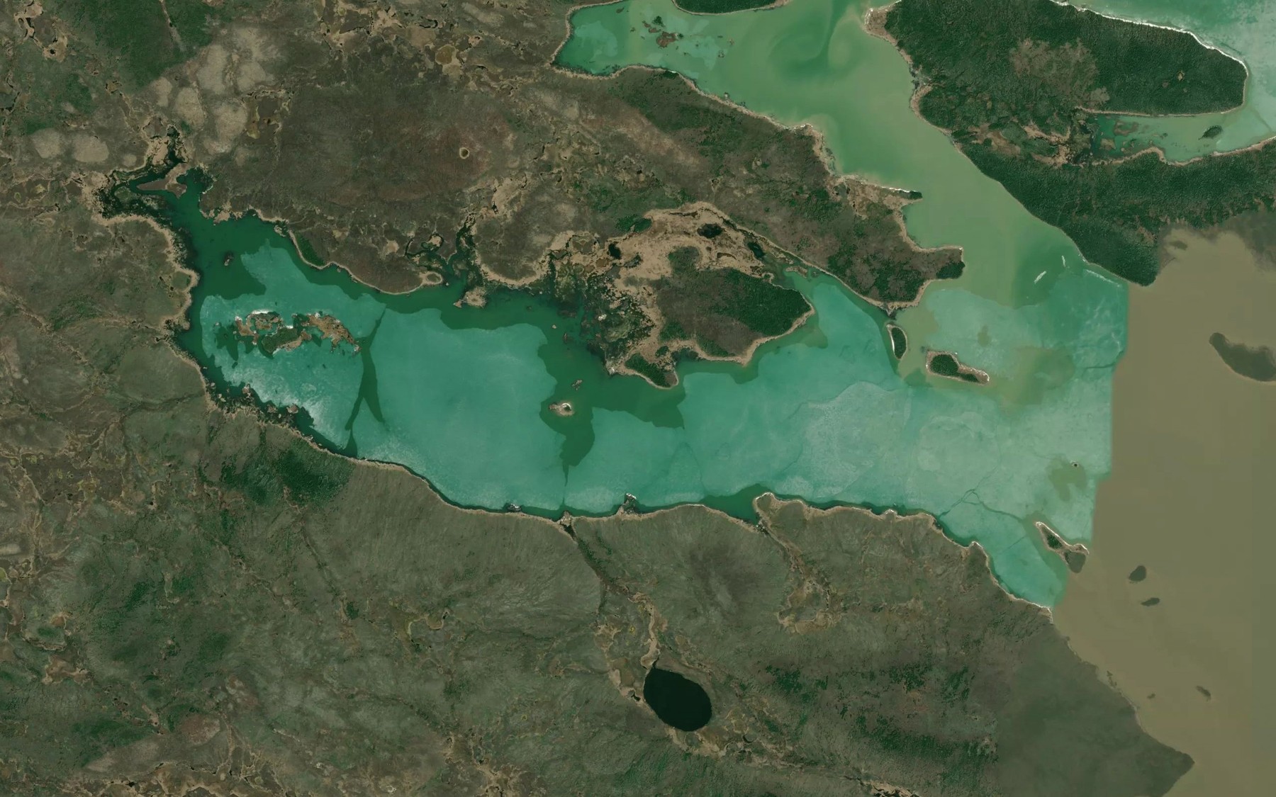 Satellite map of the Ross Wright Bay