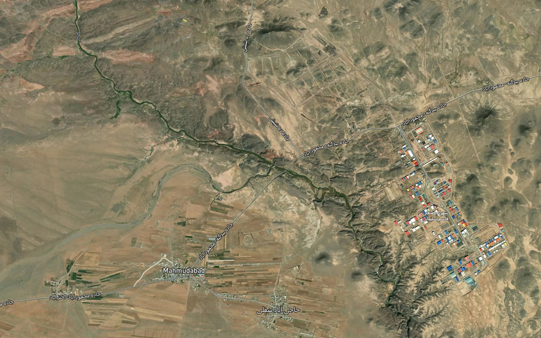 Satellite map of the Rudkhaneh-ye Fasli-ye Buqin