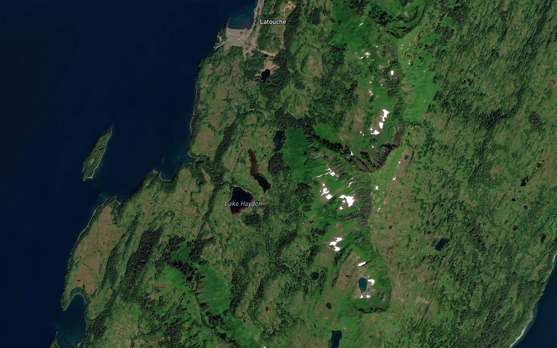 Satellite map of the Lake Putnam