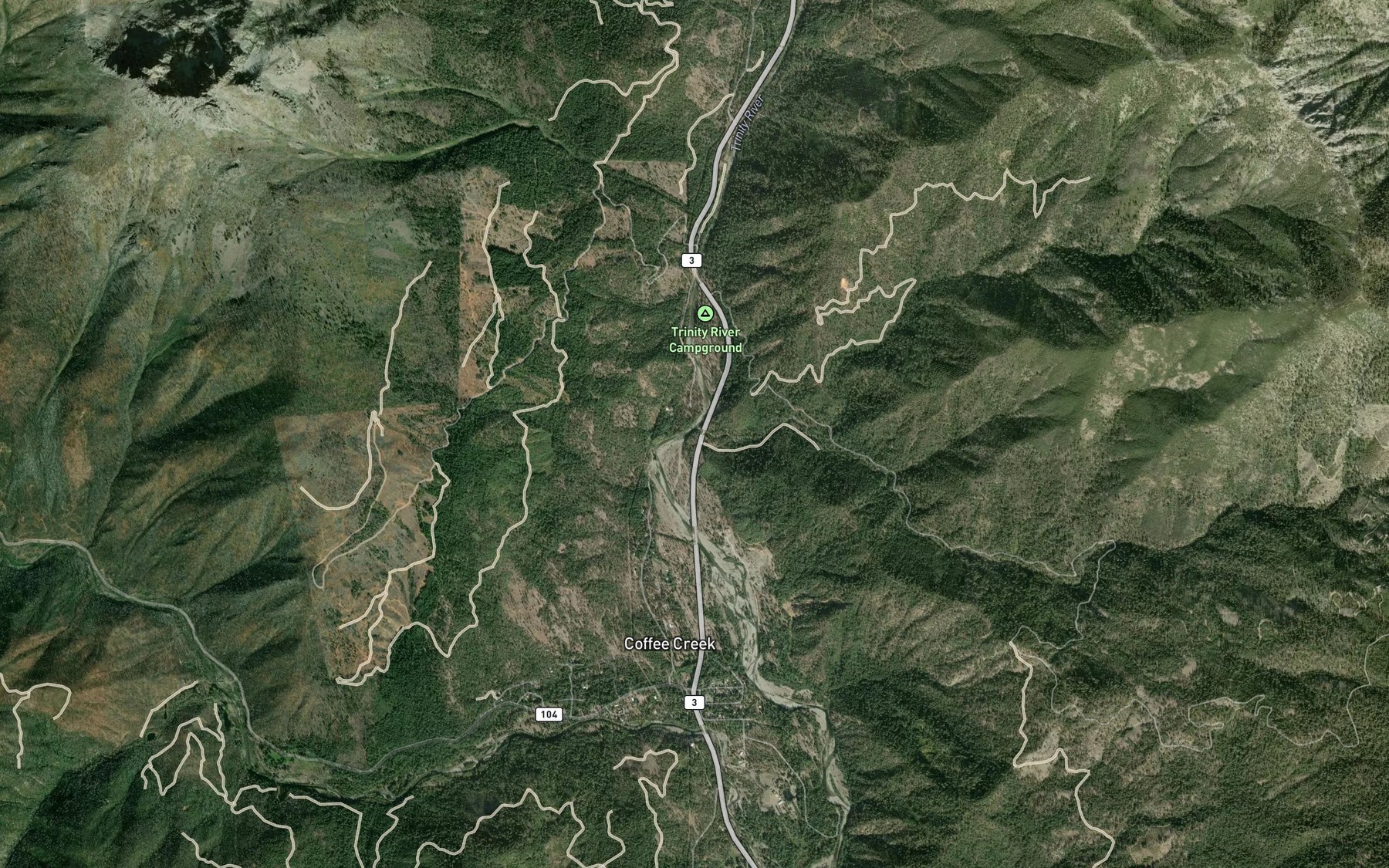 Satellite map of the Scorpion Creek