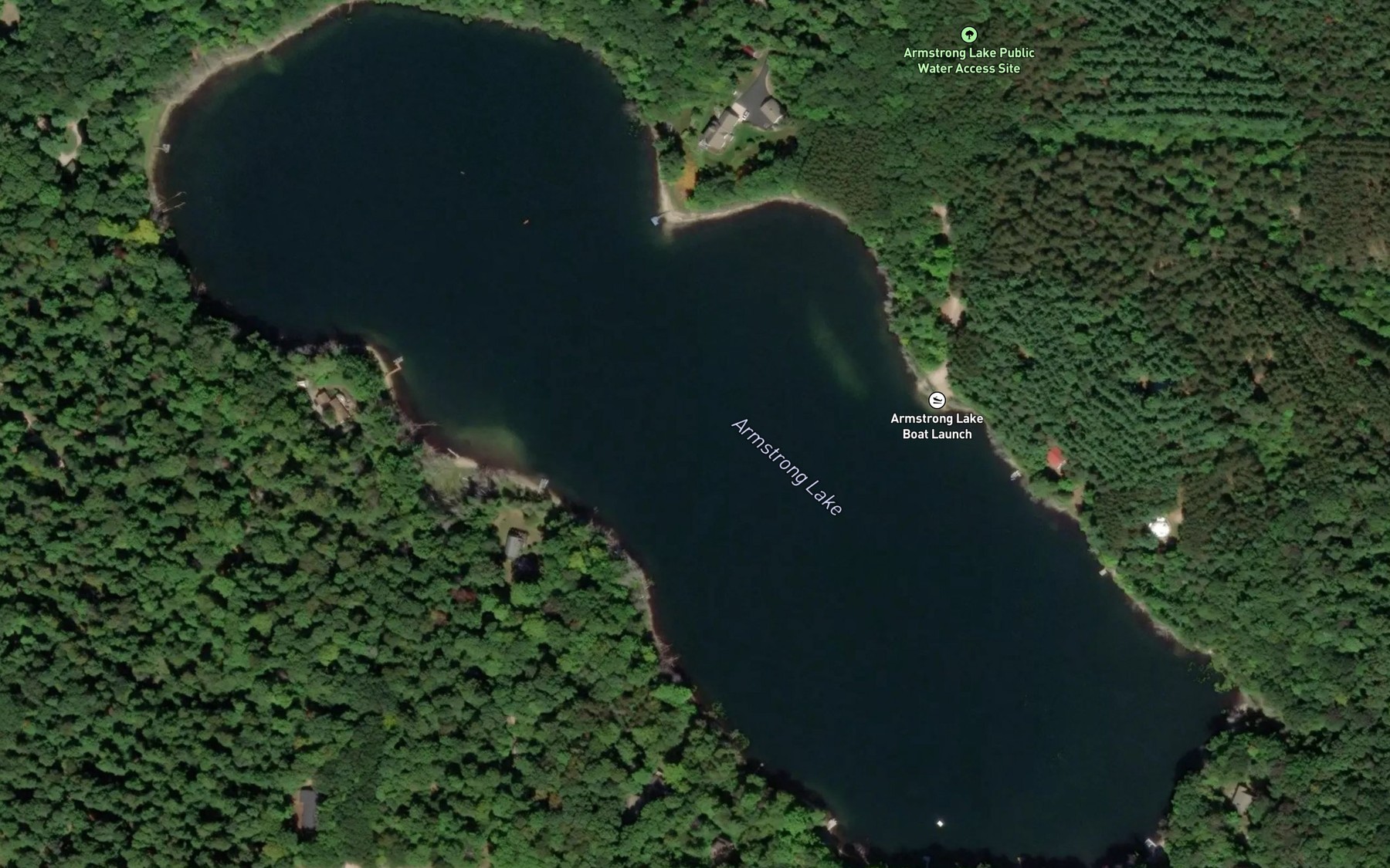 Satellite map of the Armstrong Lake