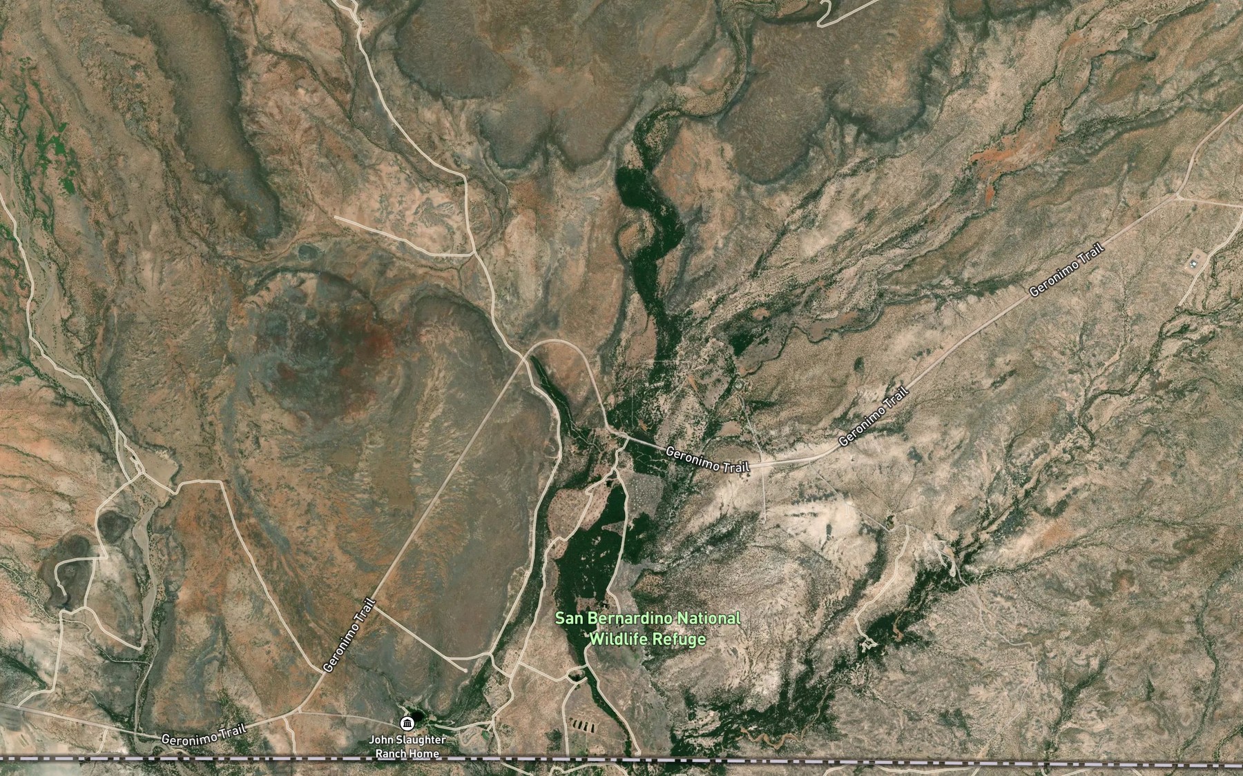 Satellite map of the Cottonwood Creek