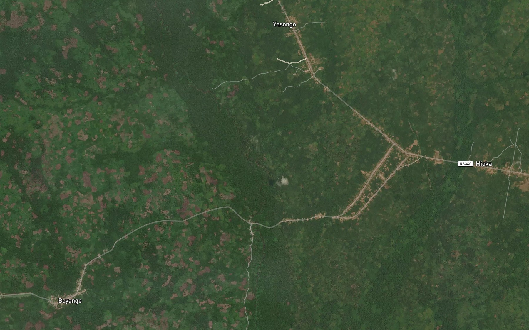 Satellite map of the Misondjo