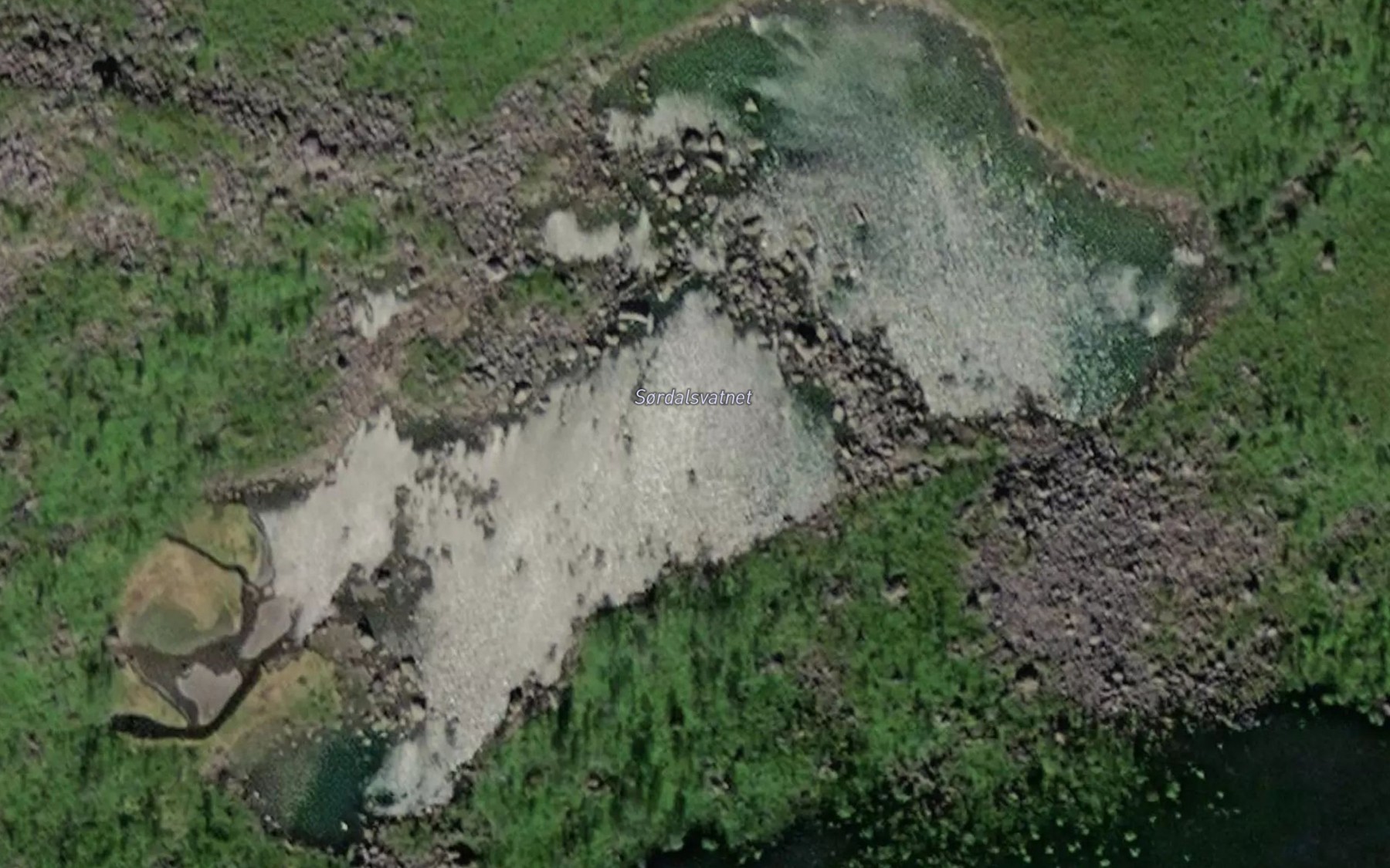 Satellite map of the Sordalsvatnet
