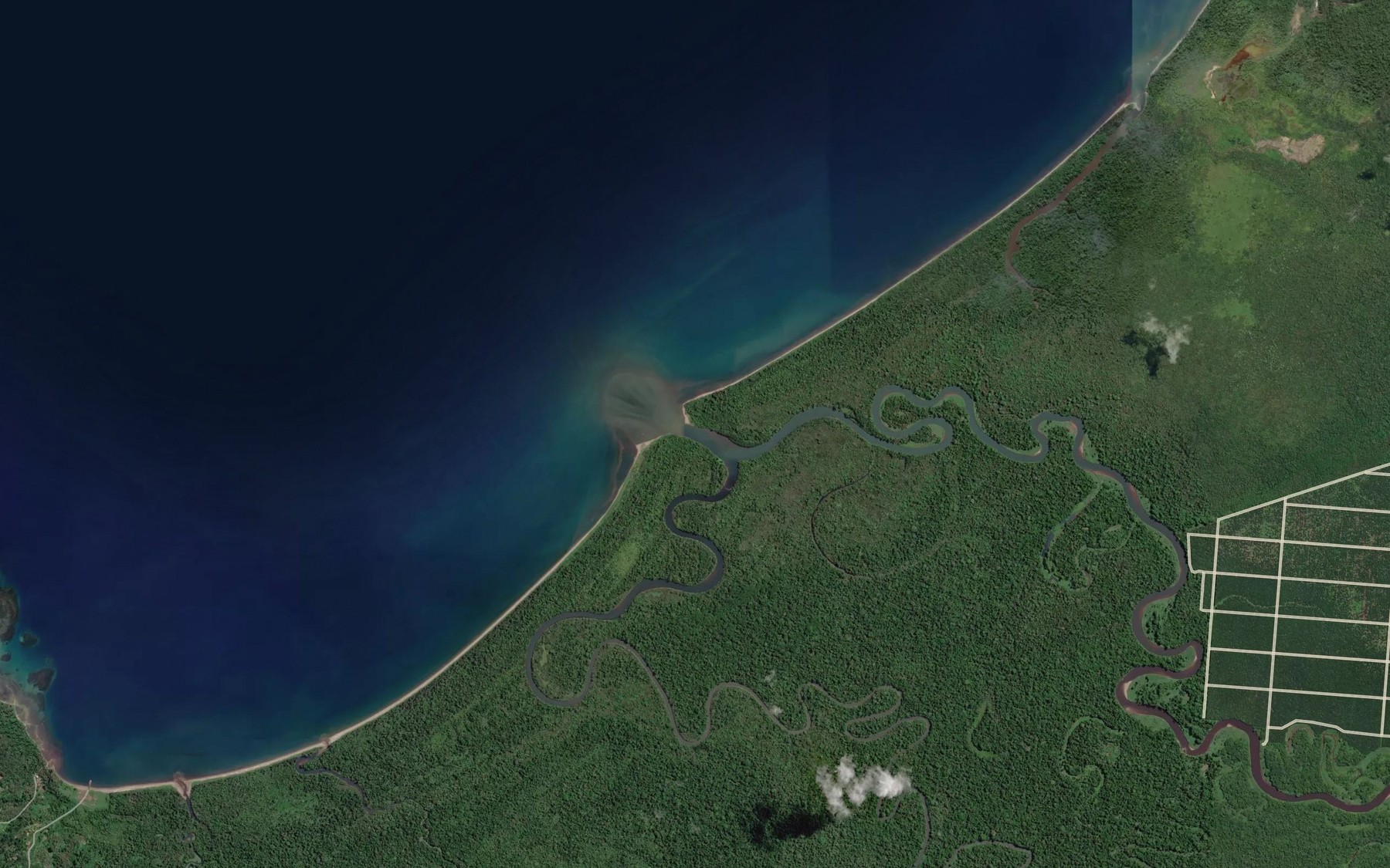 Satellite map of the Kulu River