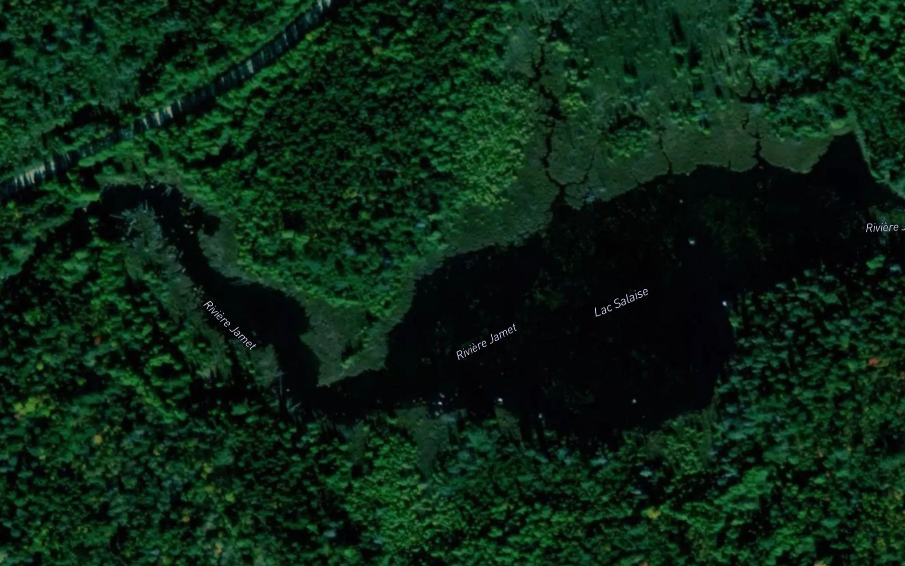 Satellite map of the Lac Salaise