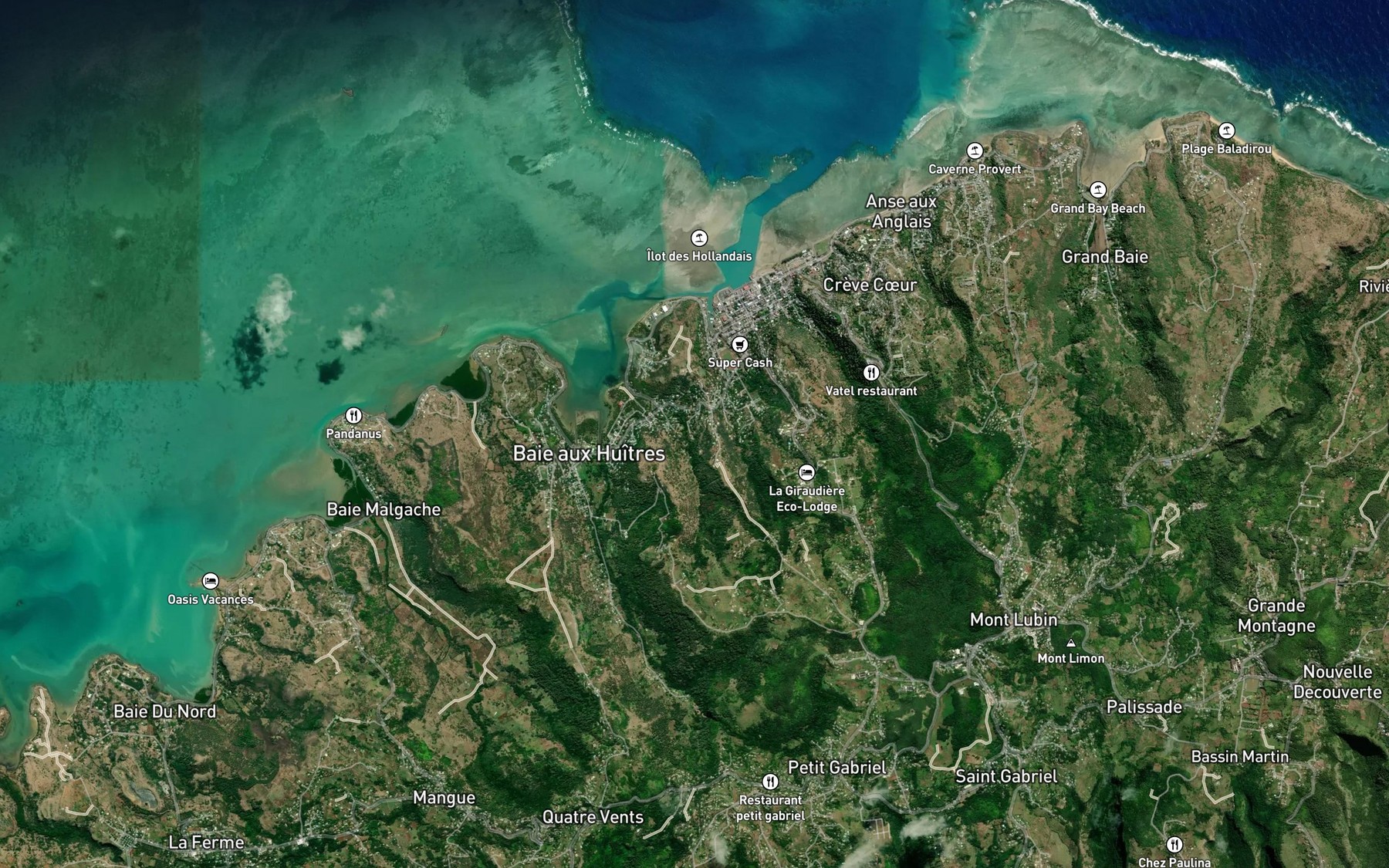 Satellite map of the Riviere Acacia