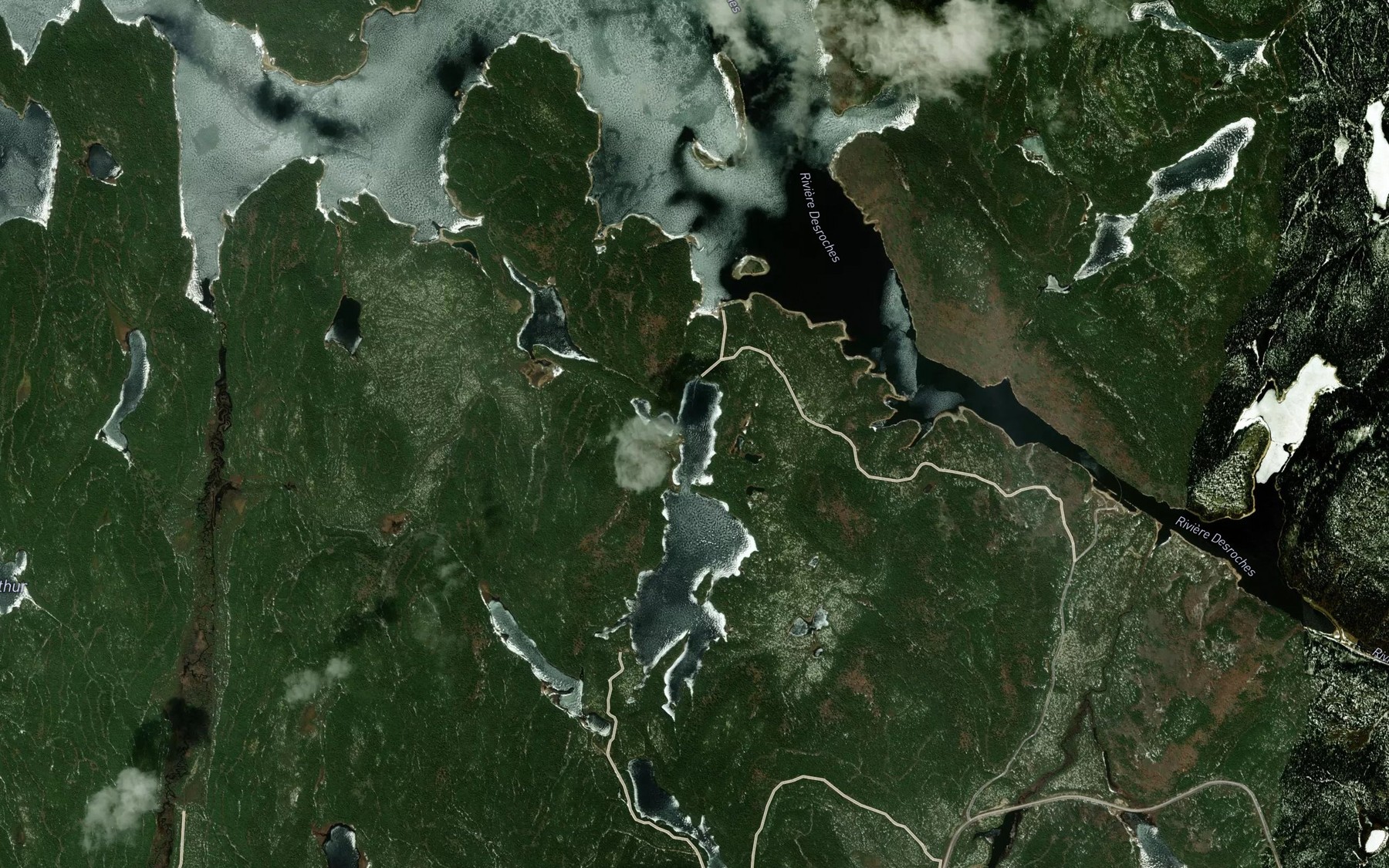 Satellite map of the Lac Clark