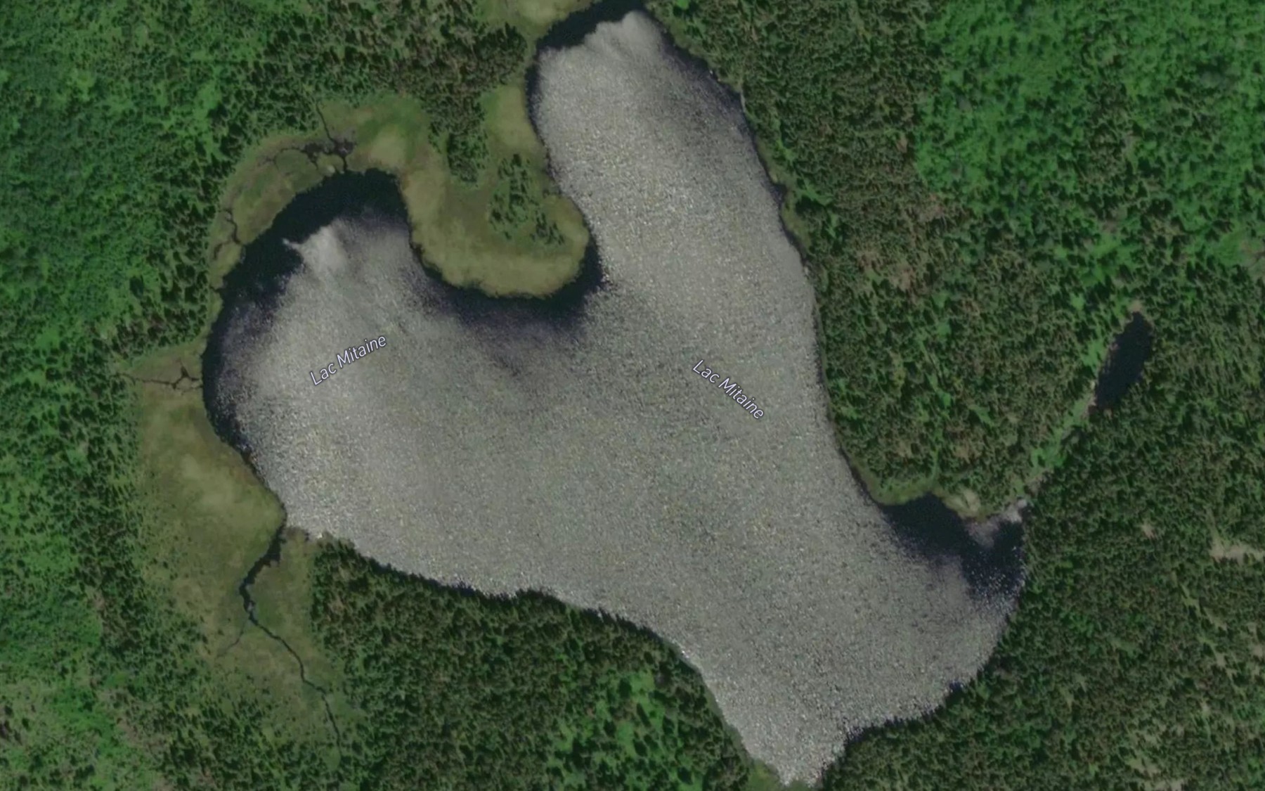 Satellite map of the Lac Mitaine