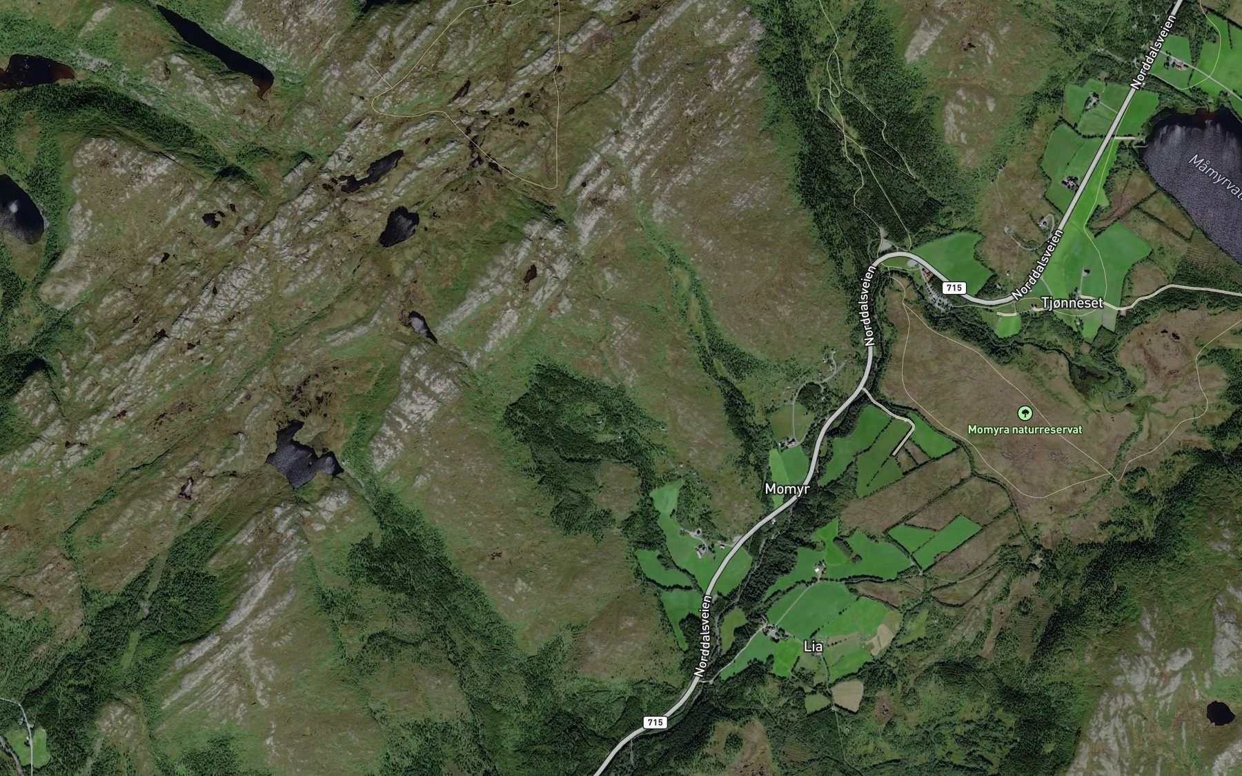 Satellite map of the Trollbekken
