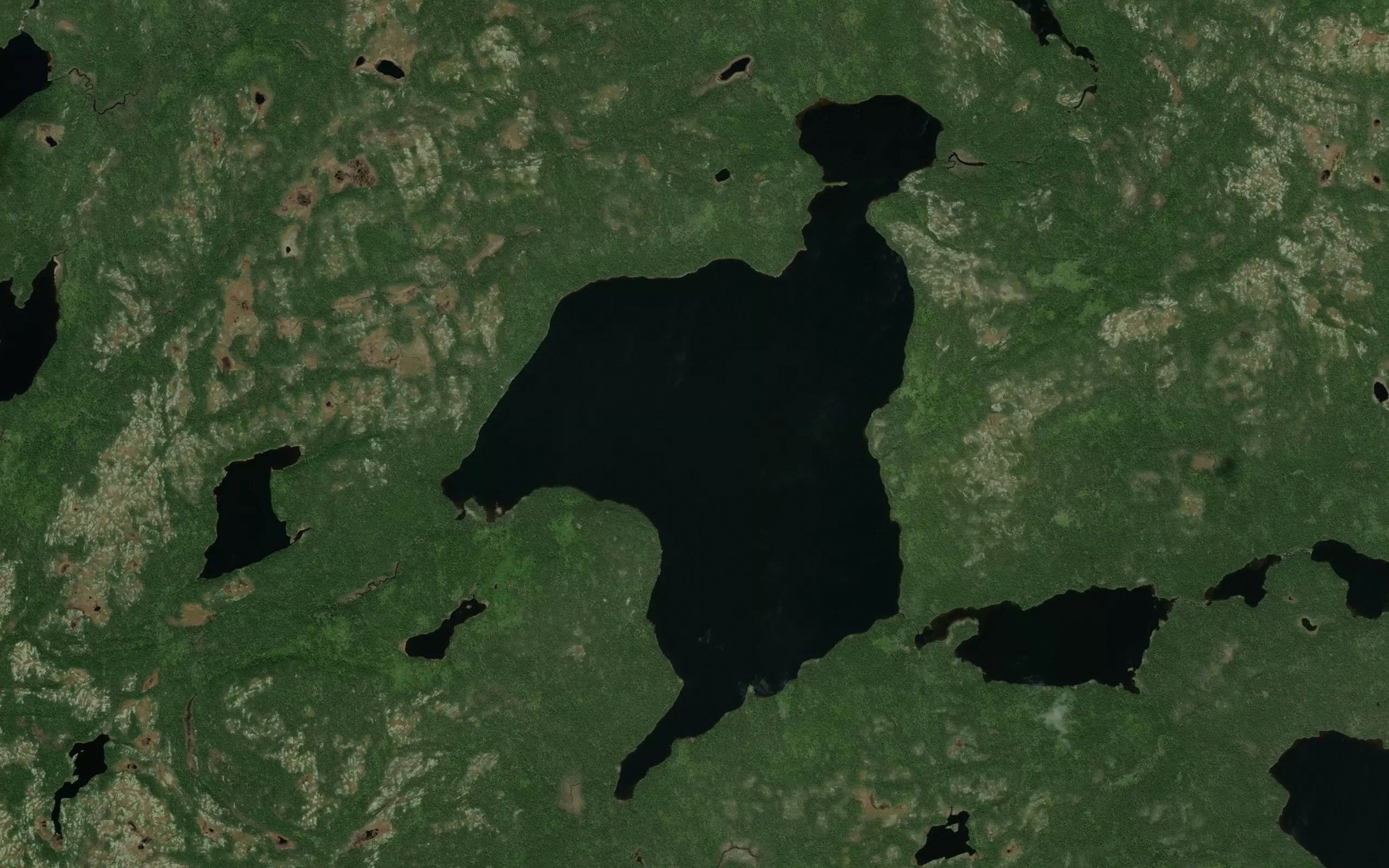 Satellite map of the Lac Chalifour