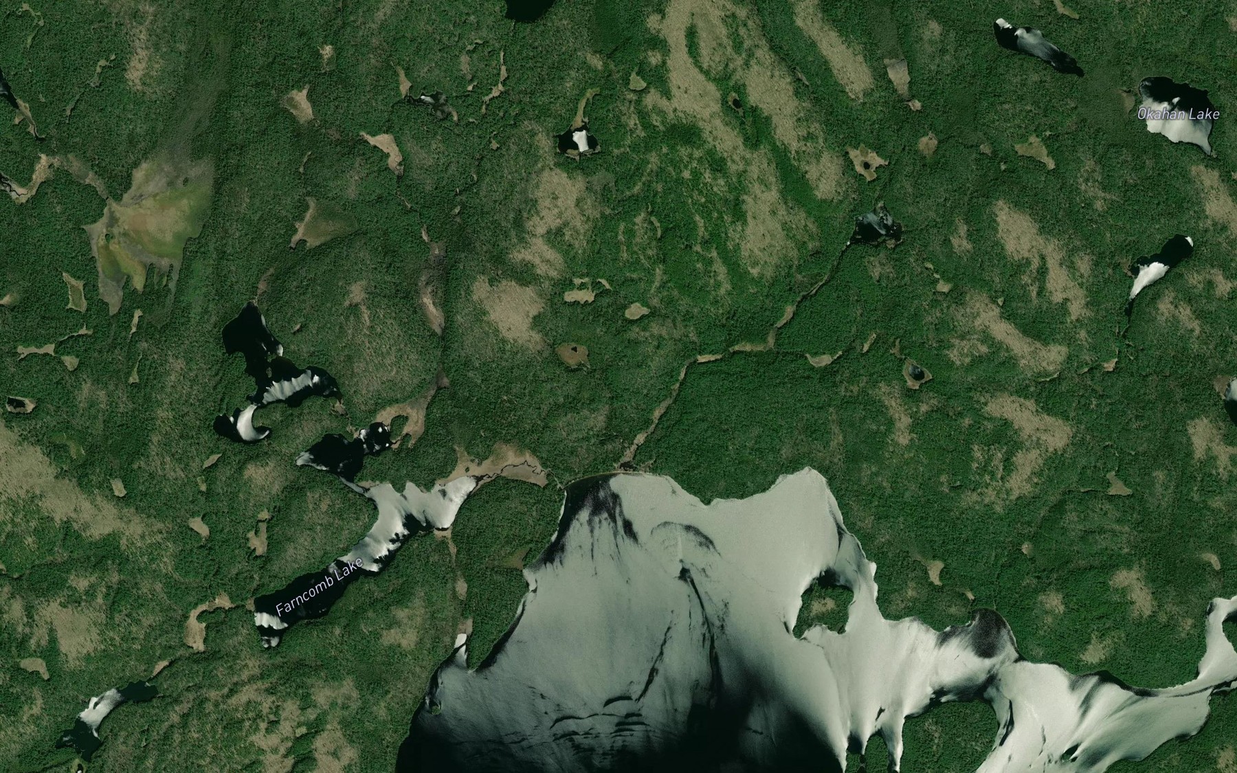 Satellite map of the Abbe Creek