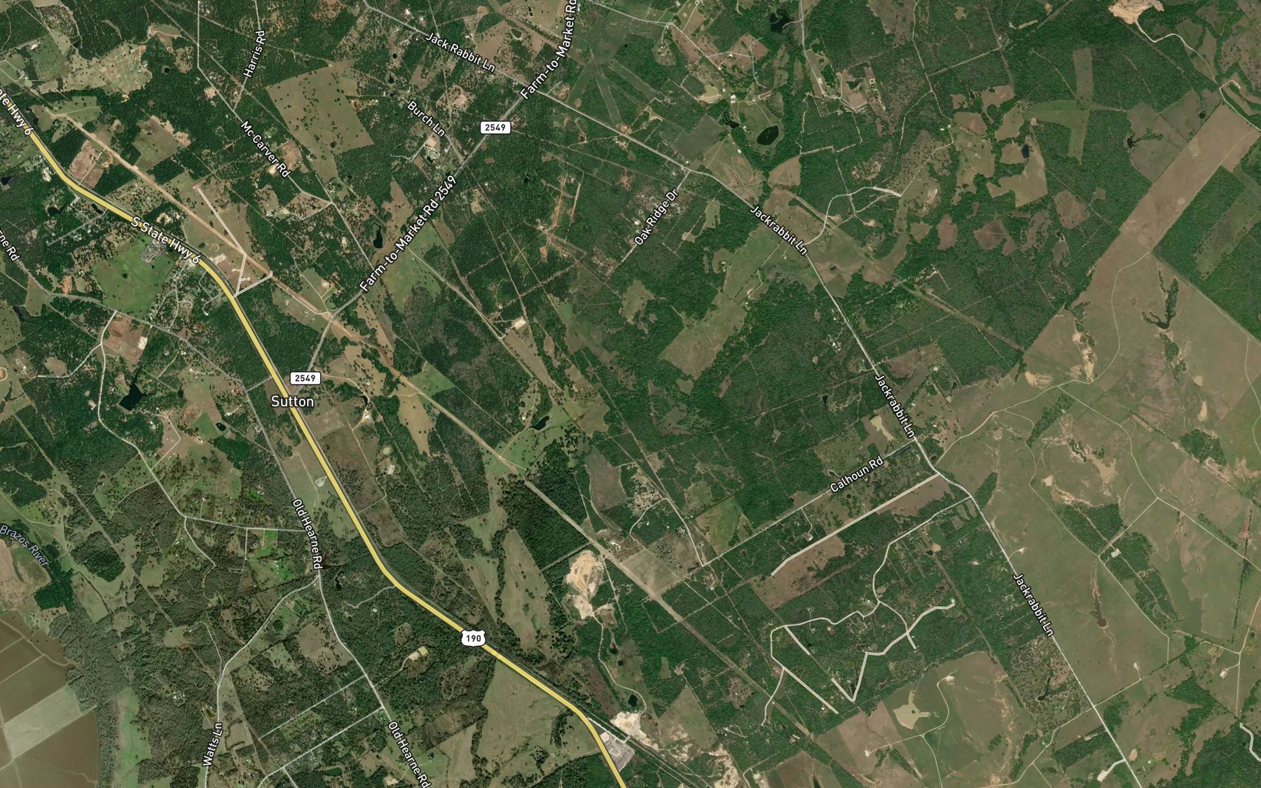 Satellite map of the Dunn Creek