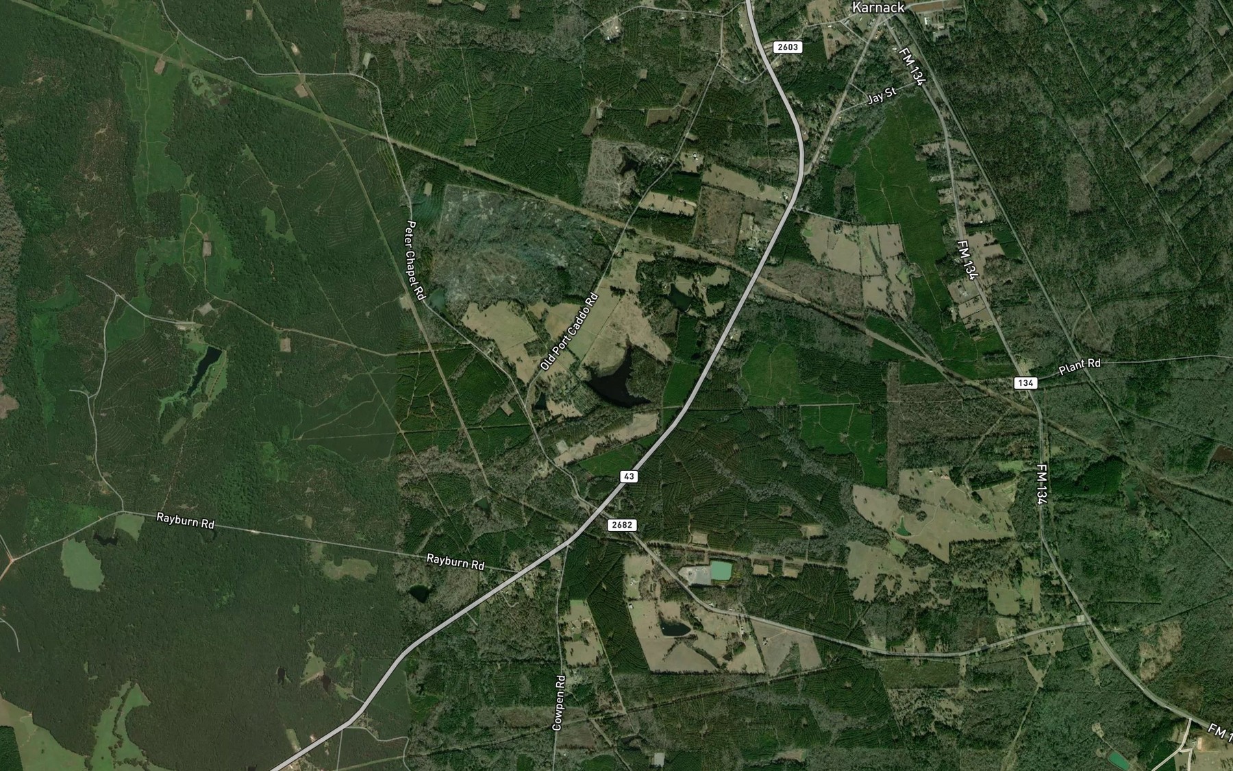 Satellite map of the Mitchell Lake