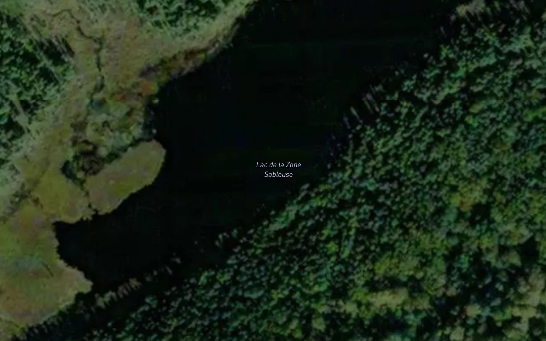 Satellite map of the Lac de la Zone Sableuse