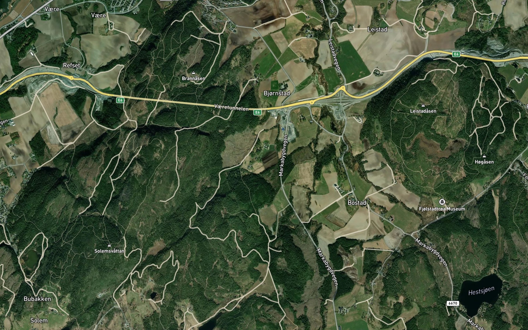 Satellite map of the Svartdalsbekken