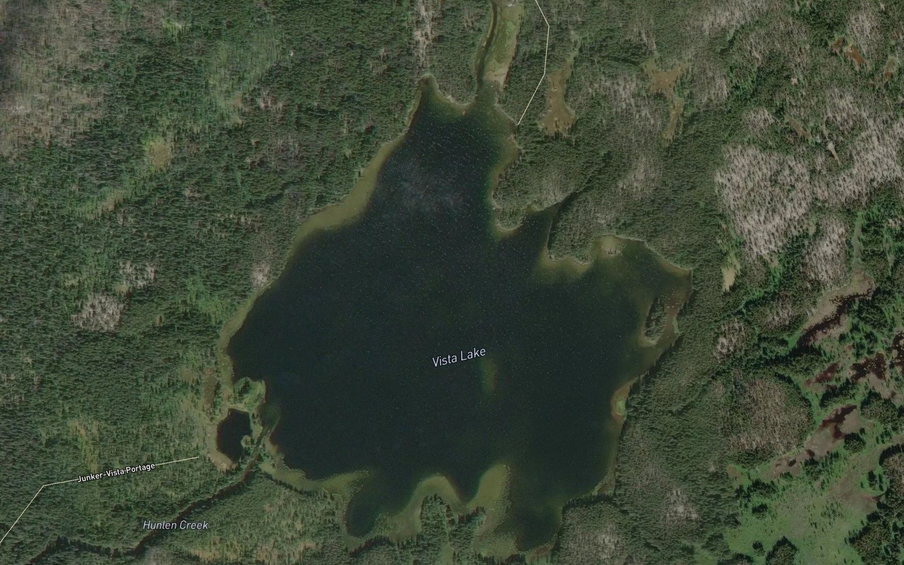 Satellite map of the Vista Lake