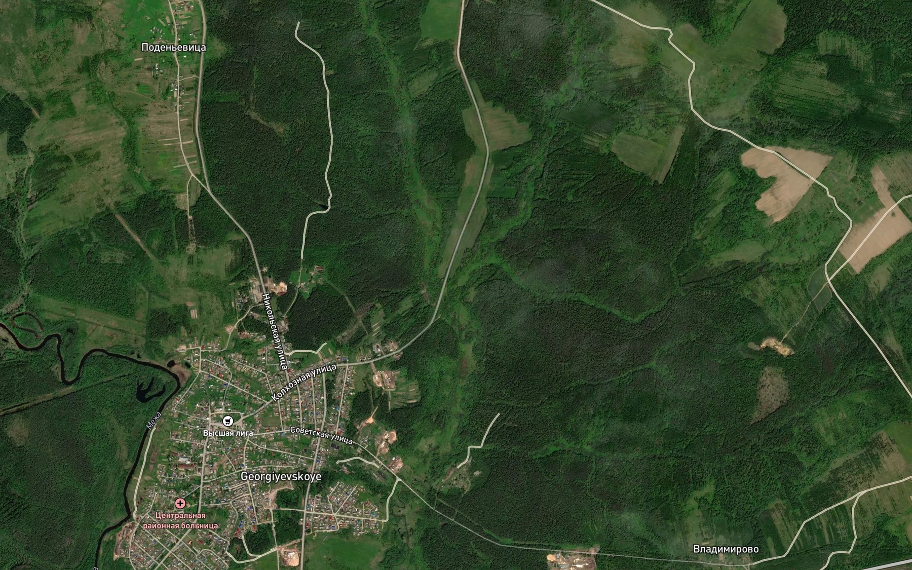 Satellite map of the Malaya Georgiyevitsa