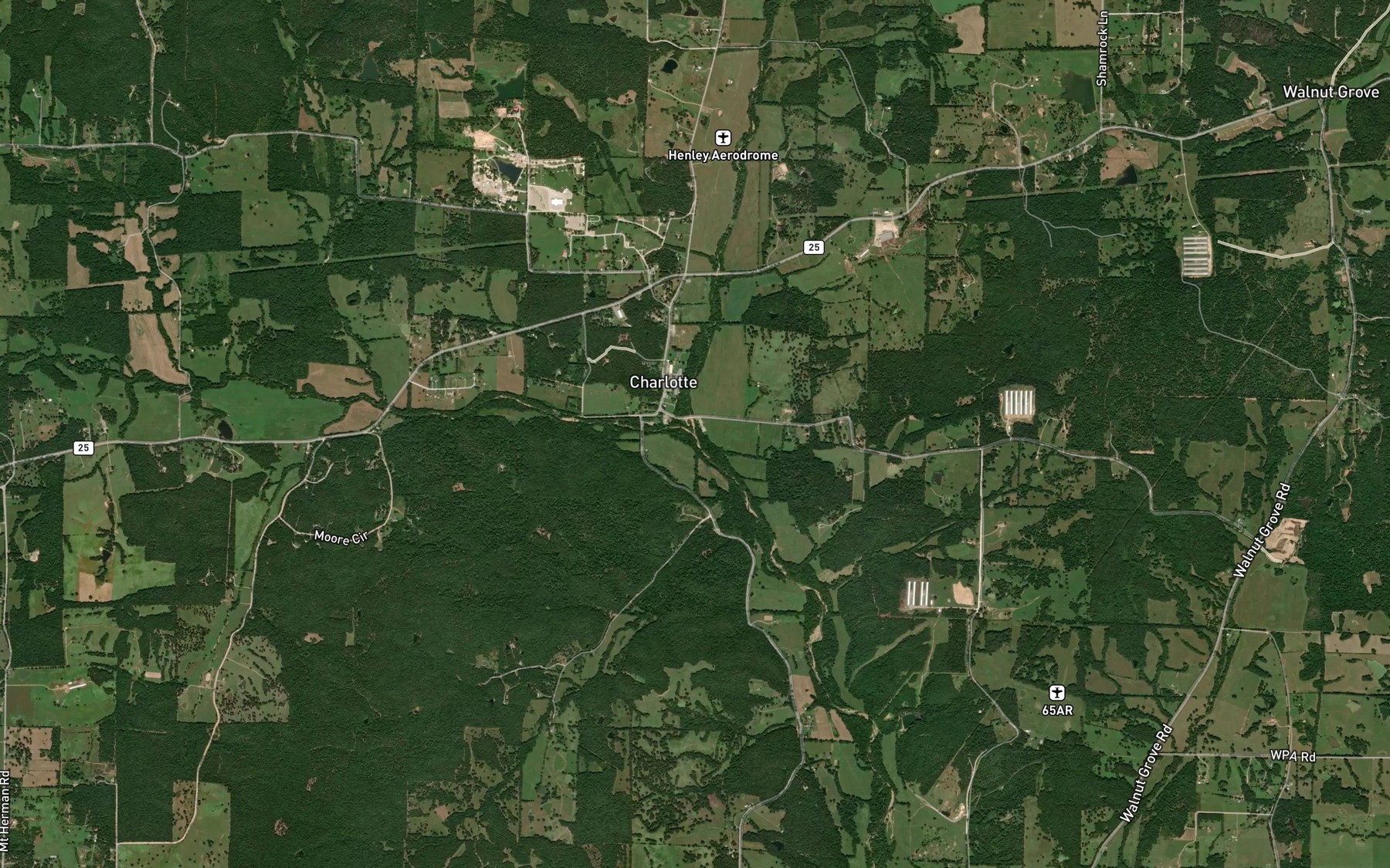 Satellite map of the Dry Fork Dota Creek