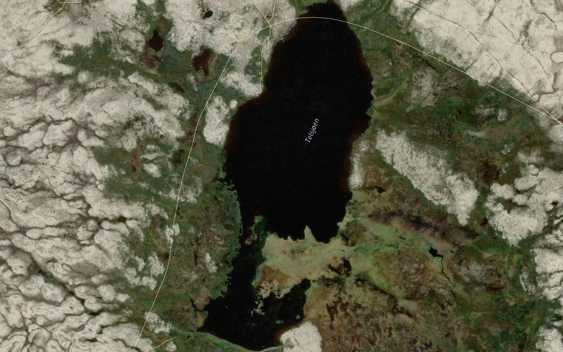 Satellite map of the Telsjoen