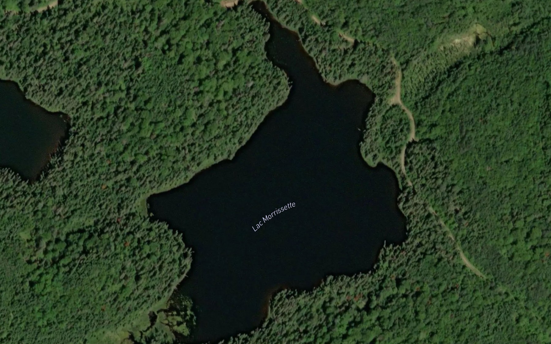 Satellite map of the Lac Morrissette