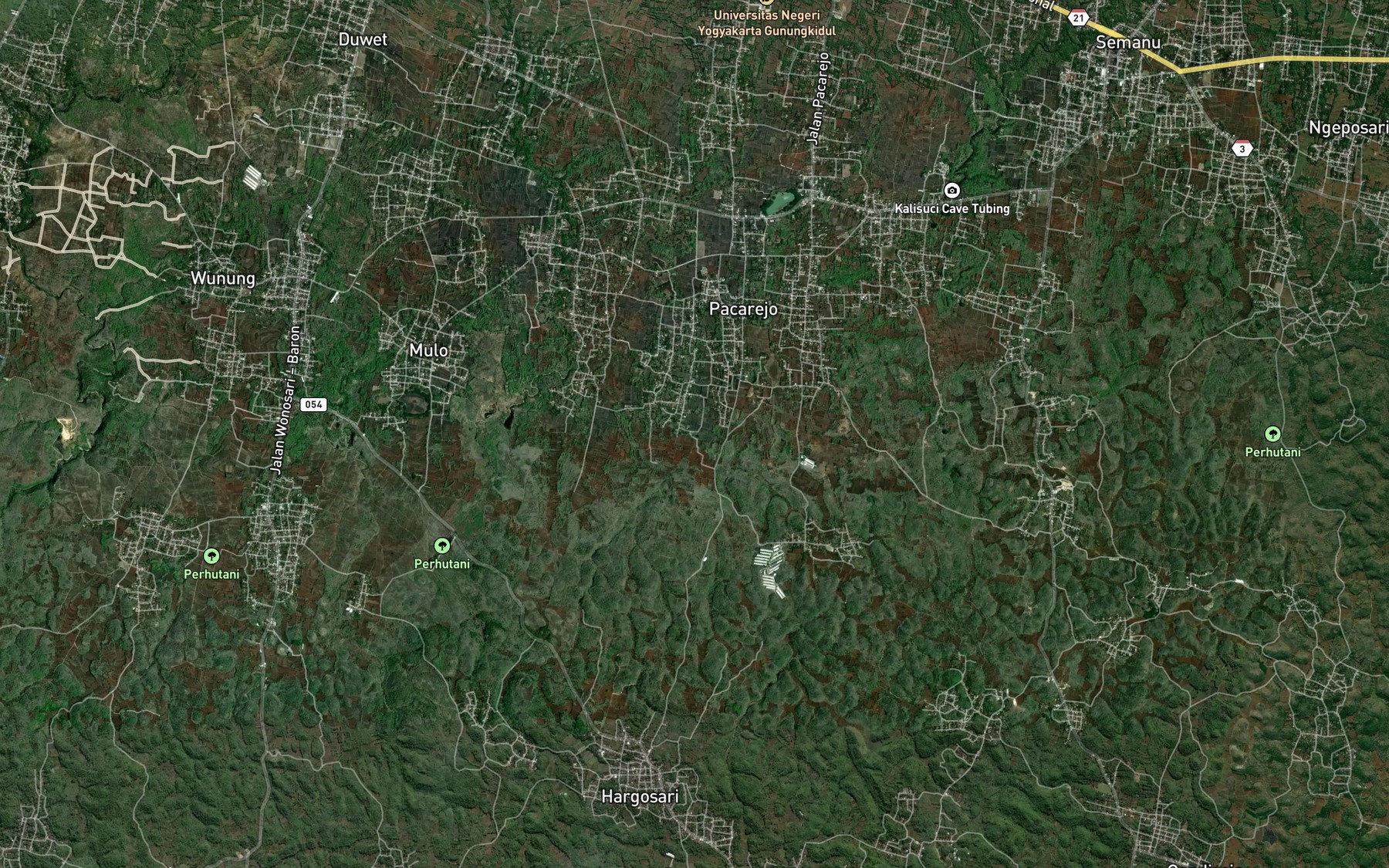 Satellite map of the Telaga Mendak