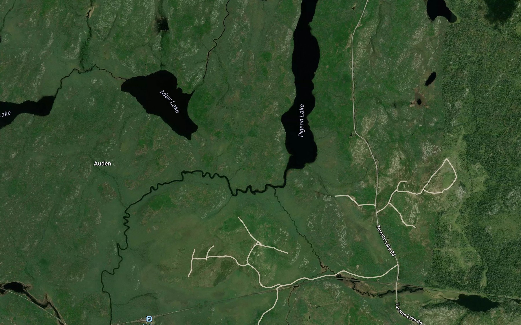 Satellite map of the Rattler Creek
