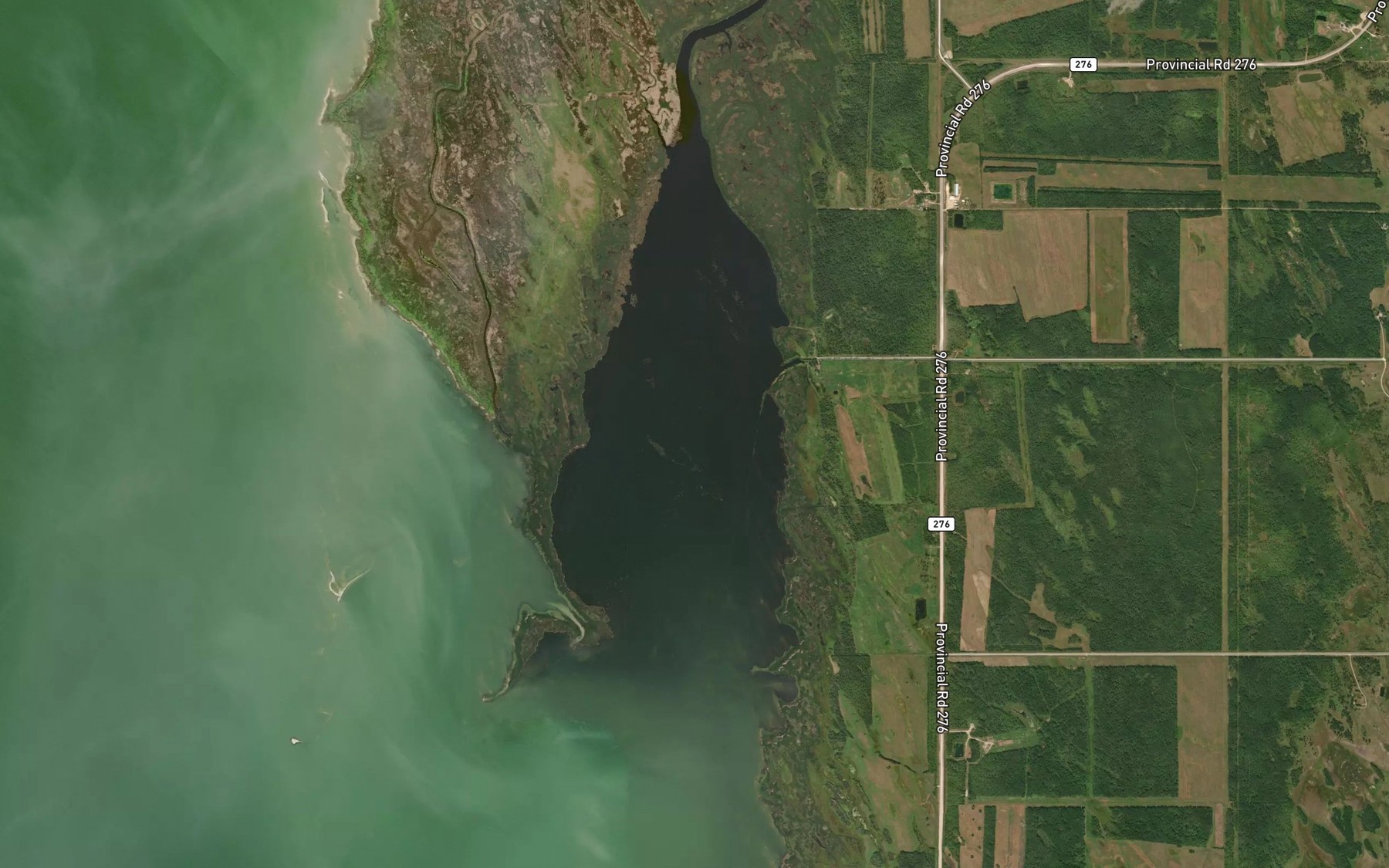 Satellite map of the Jeannottes Bay