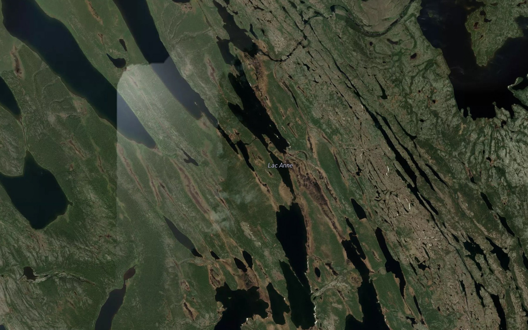 Satellite map of the Lac Anne