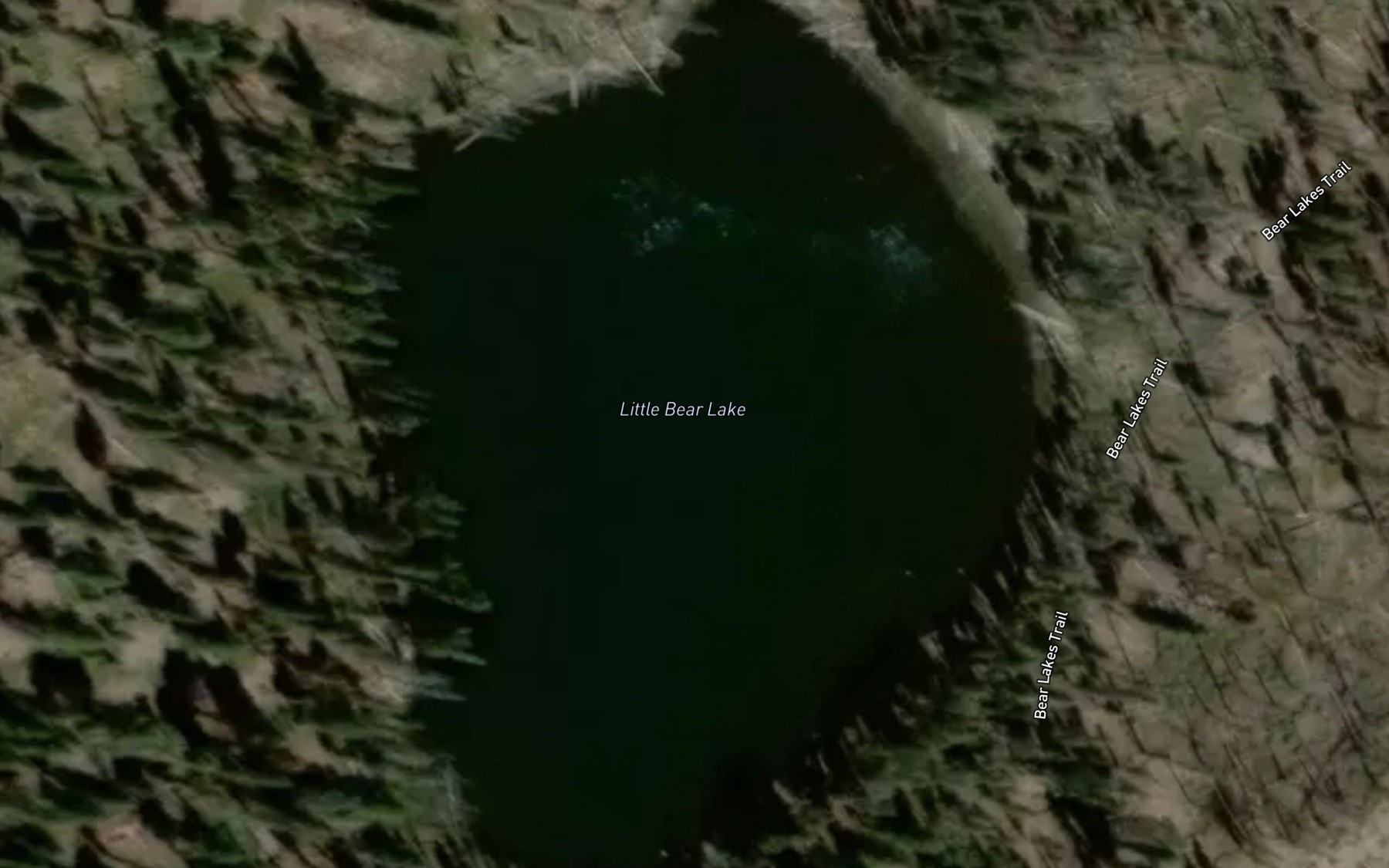 Satellite map of the Little Bear Lake