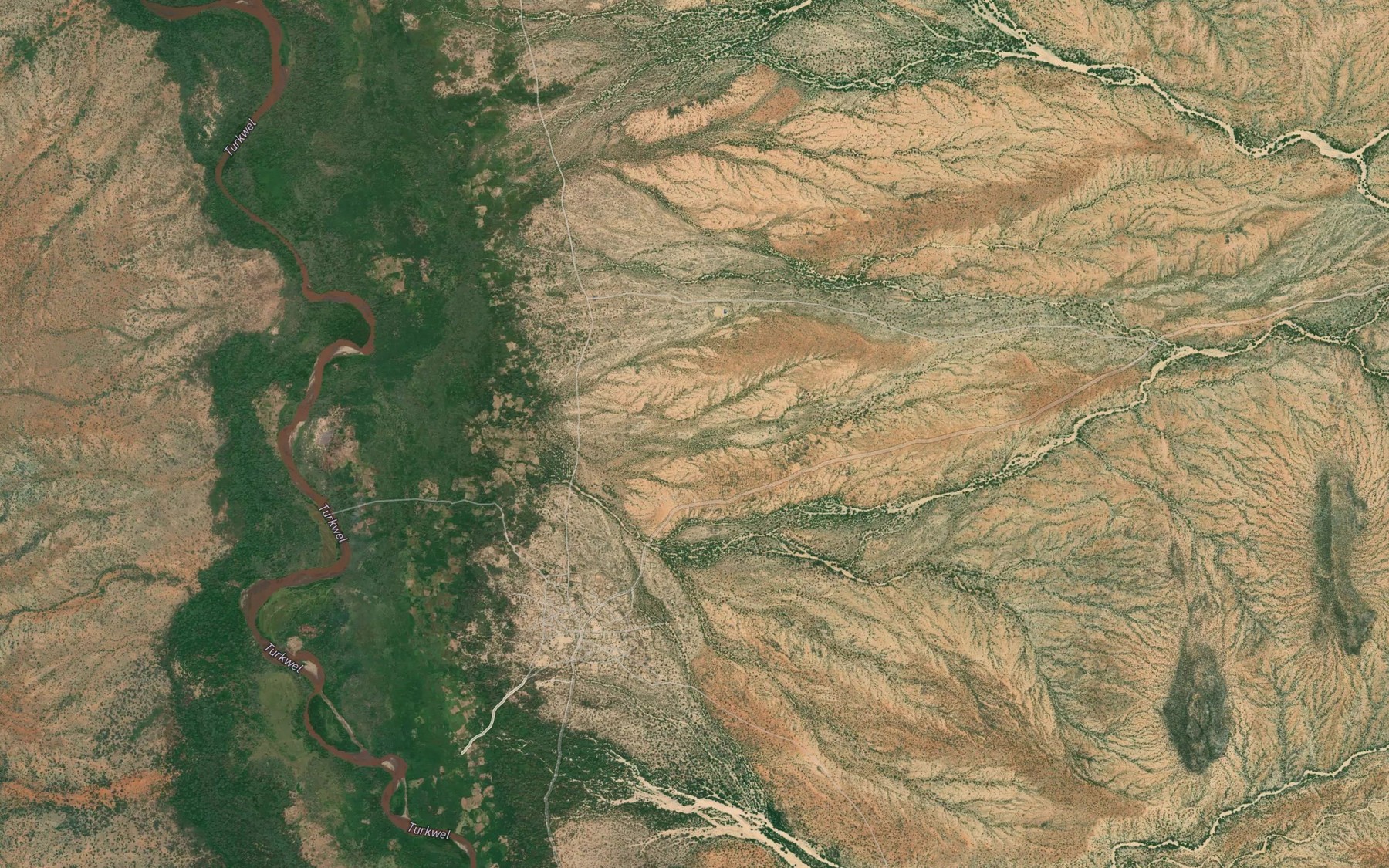 Satellite map of the Akaderte
