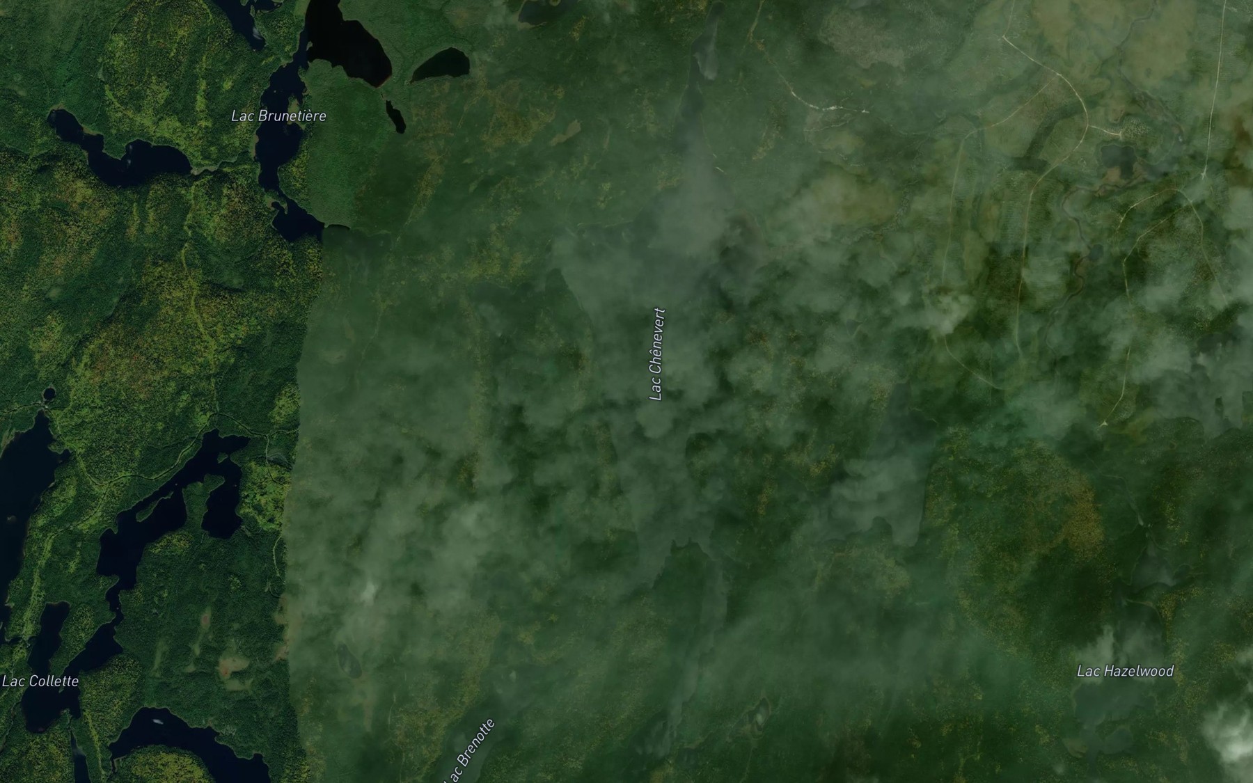 Satellite map of the Lac Chenevert