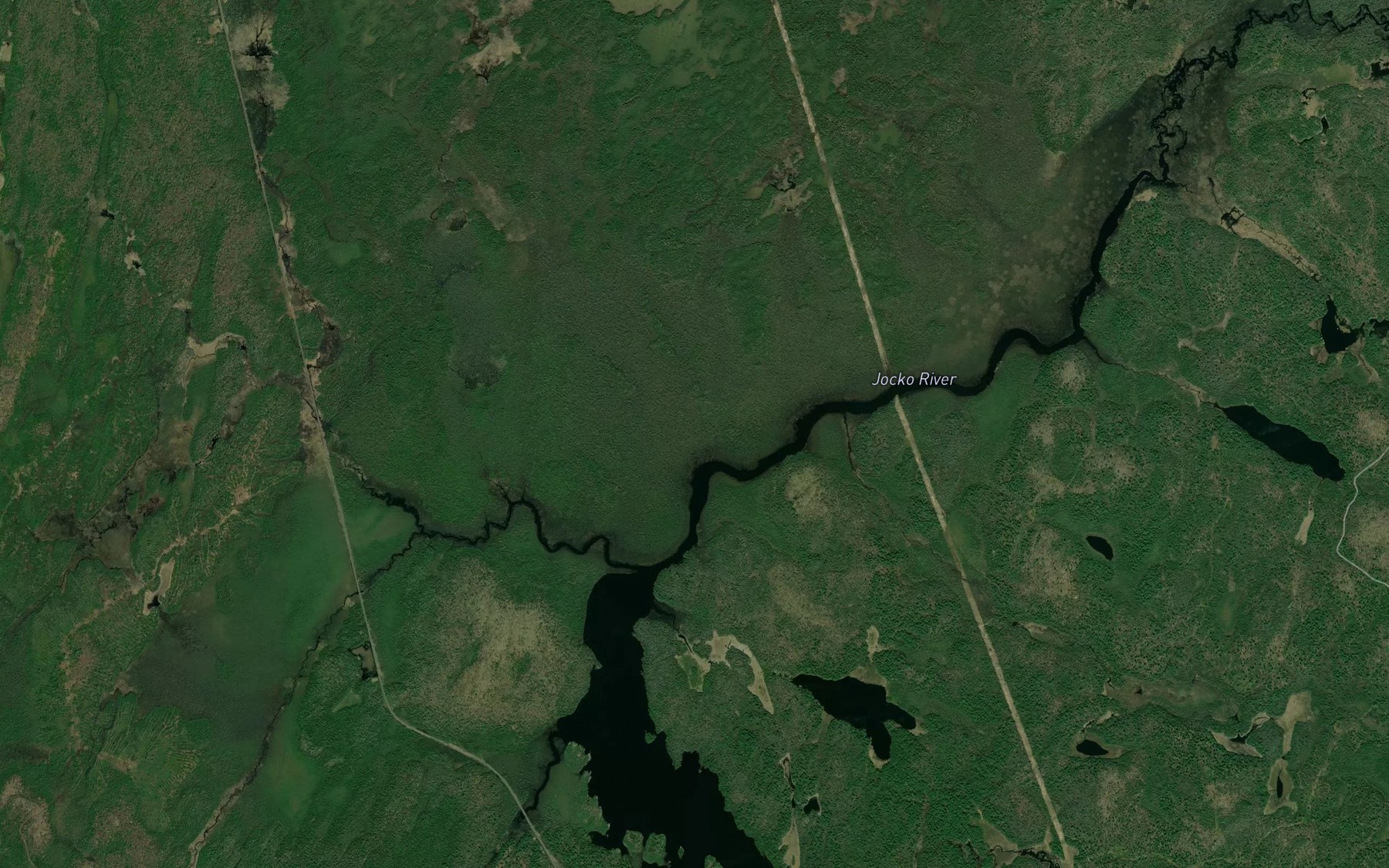Satellite map of the Black Duck Creek