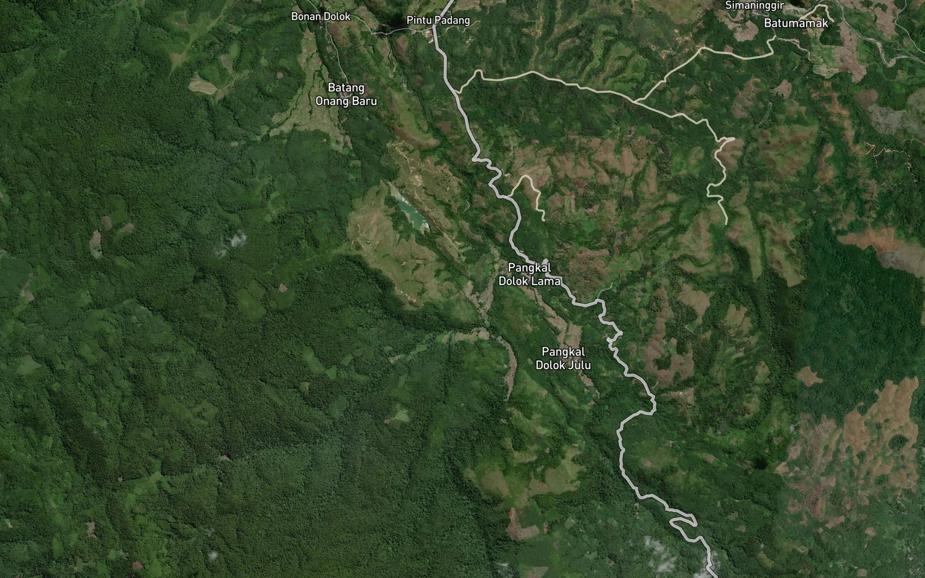Satellite map of the Danau Napa Galinggang