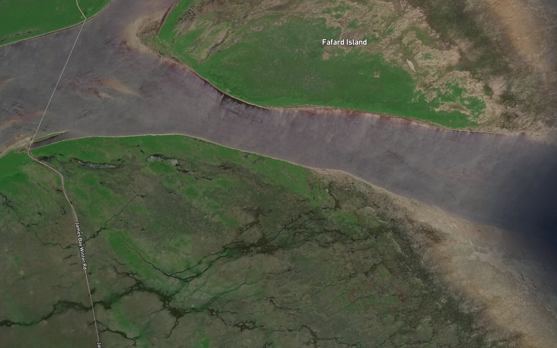 Satellite map of the Albany River