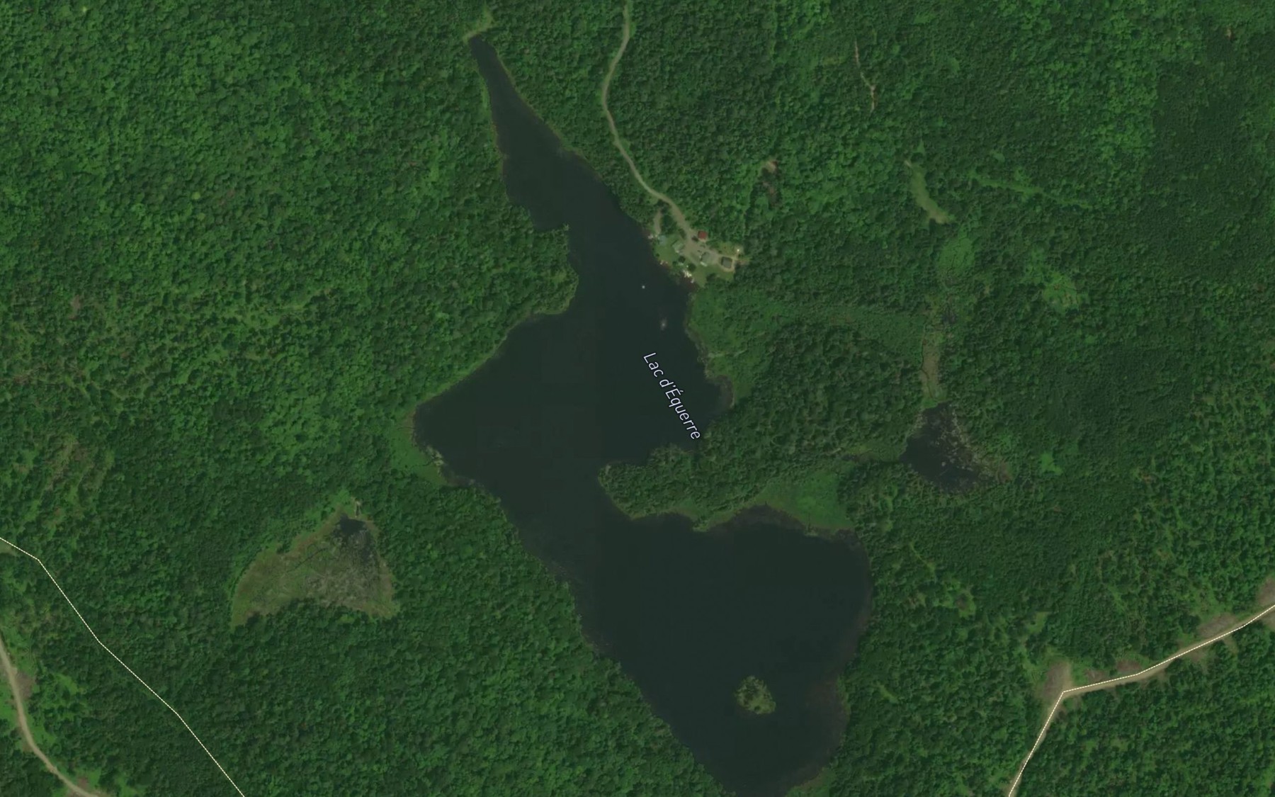 Satellite map of the Lac d'Equerre