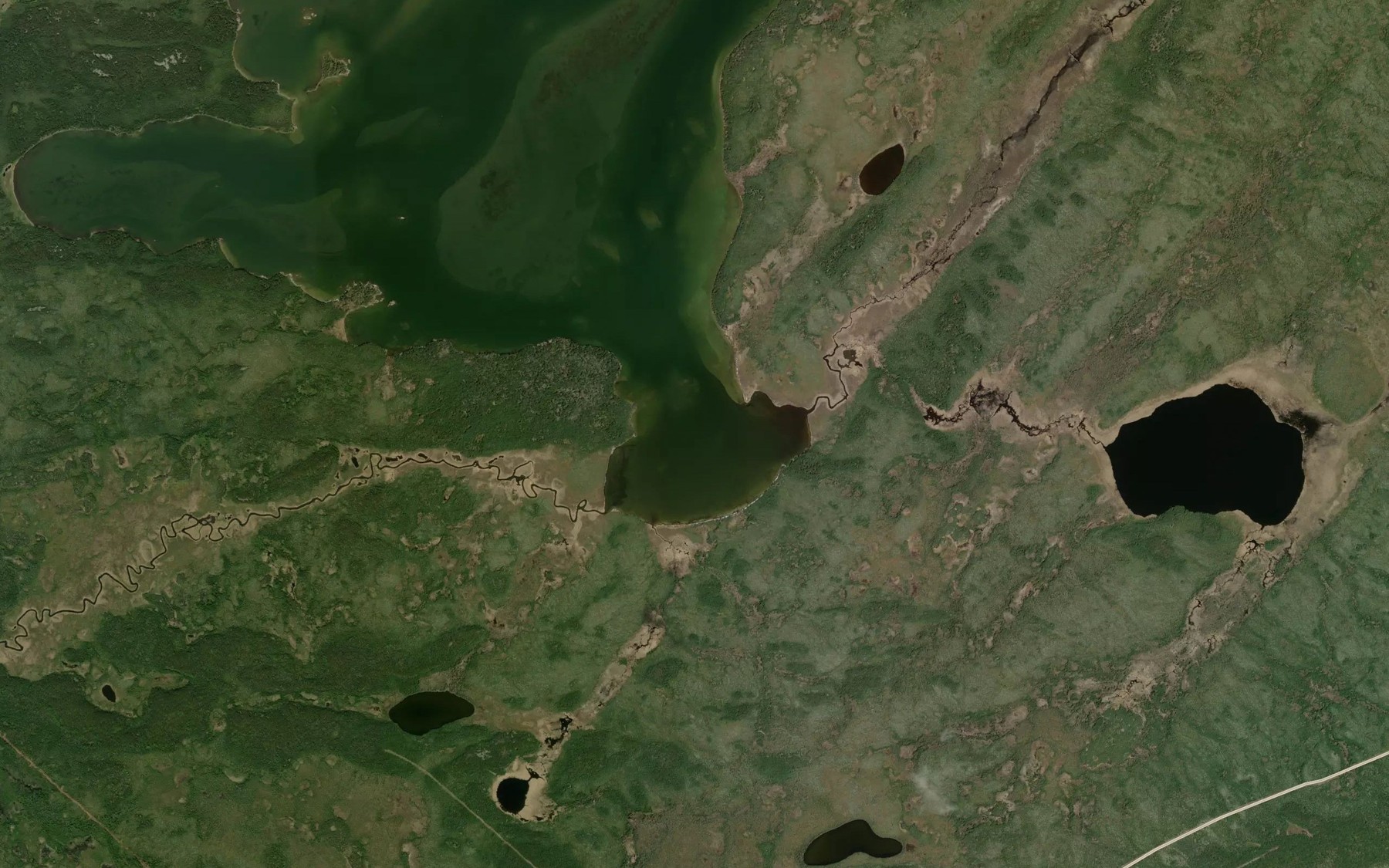 Satellite map of the Davey Bay