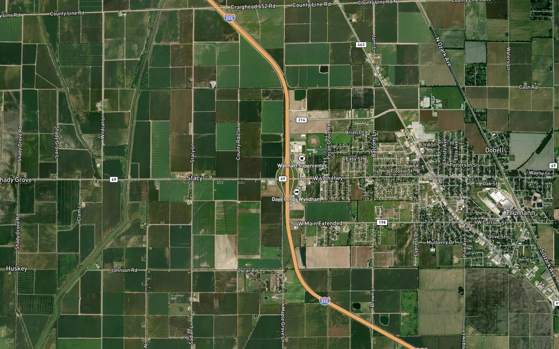Satellite map of the Ditch Number 13