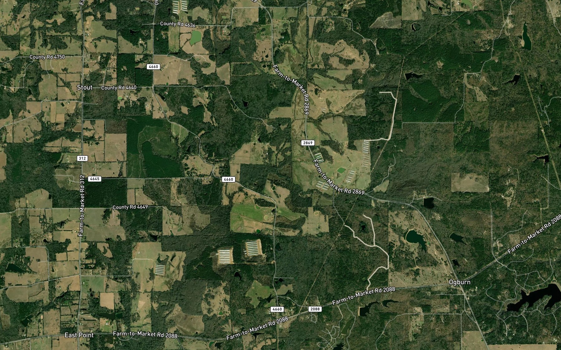 Satellite map of the Mill Creek