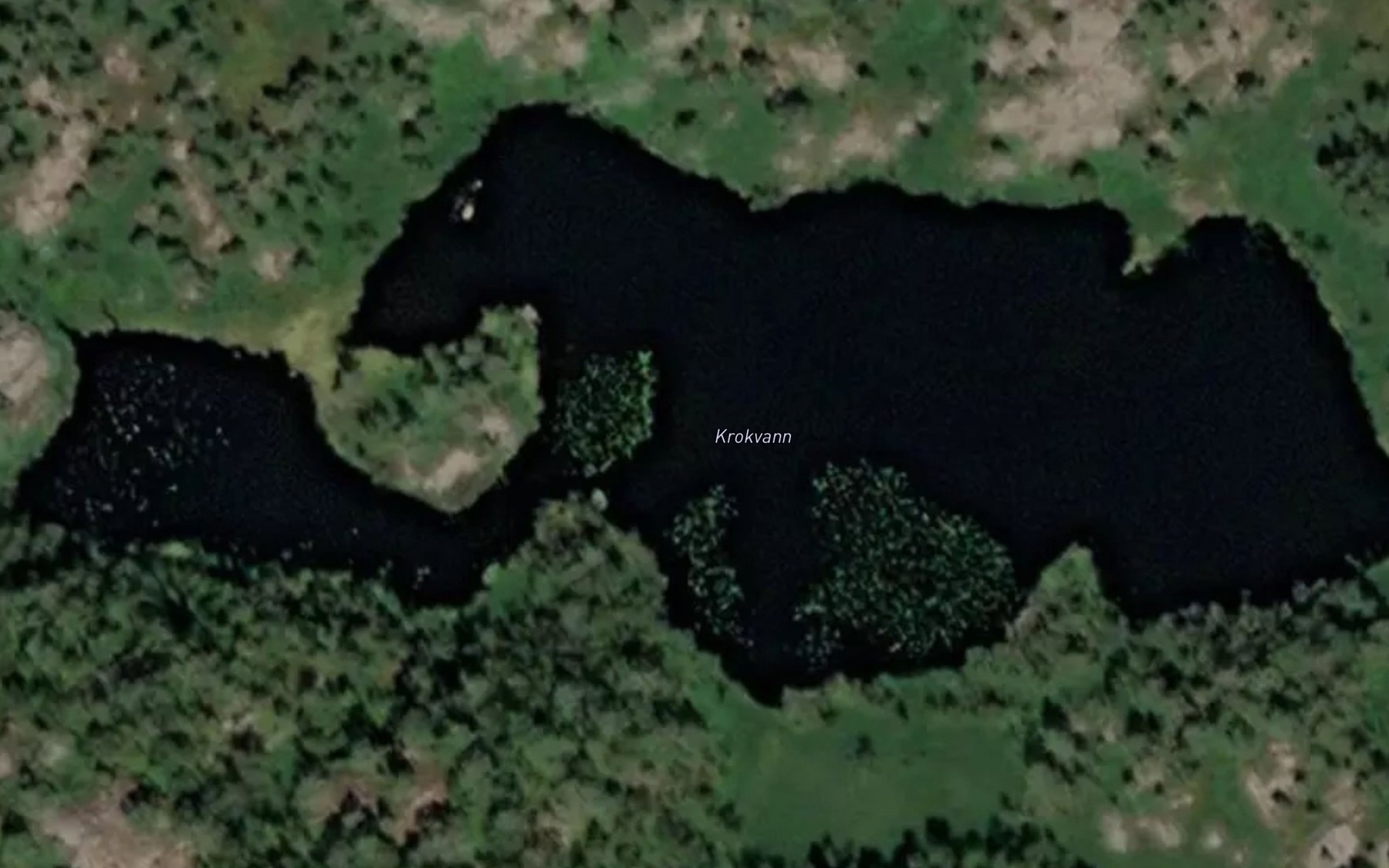 Satellite map of the Krokvann