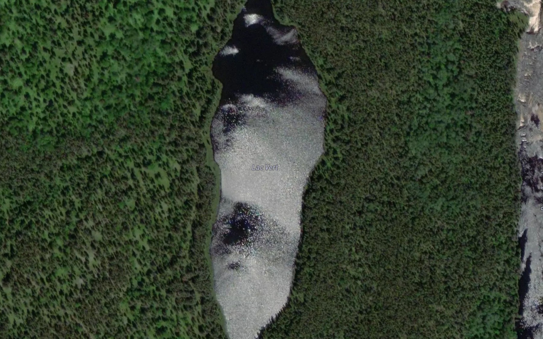 Satellite map of the Lac Vert