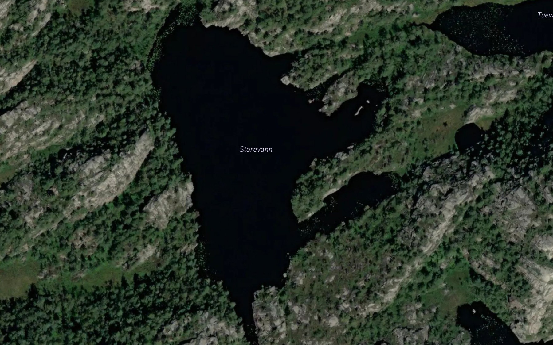 Satellite map of the Storevann