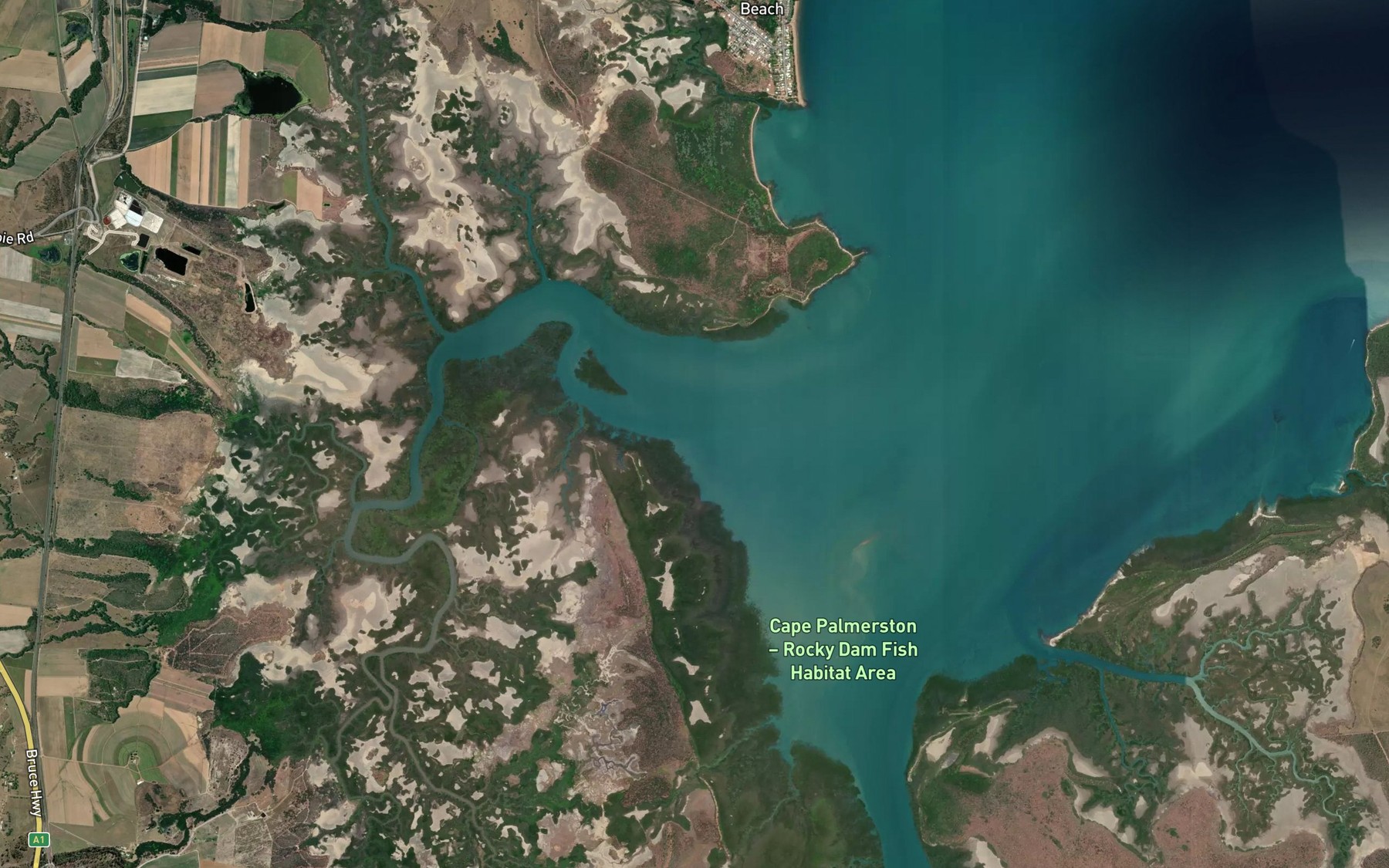 Satellite map of the Tommy Creek