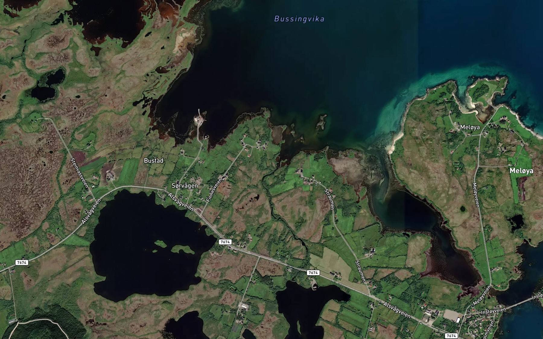 Satellite map of the Gisloyflaket