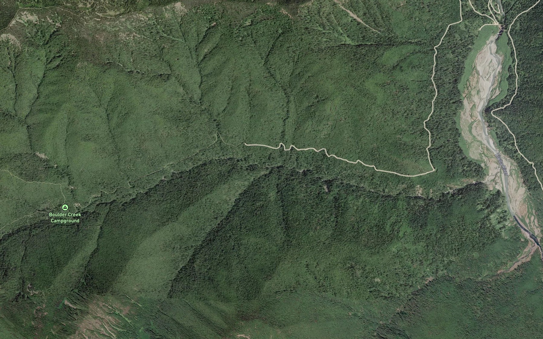 Satellite map of the Schoeffel Creek