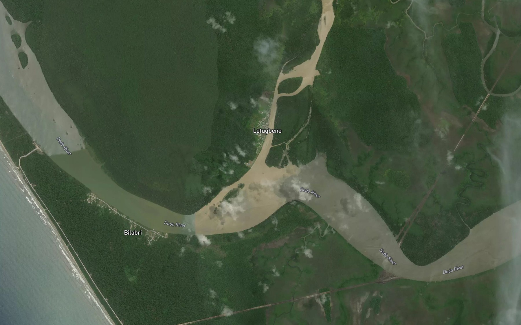 Satellite map of the Brass Creek