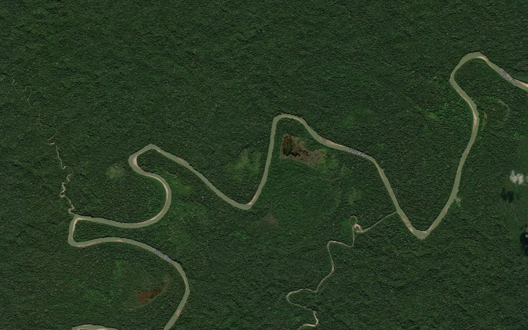Satellite map of the Rio Aguajal