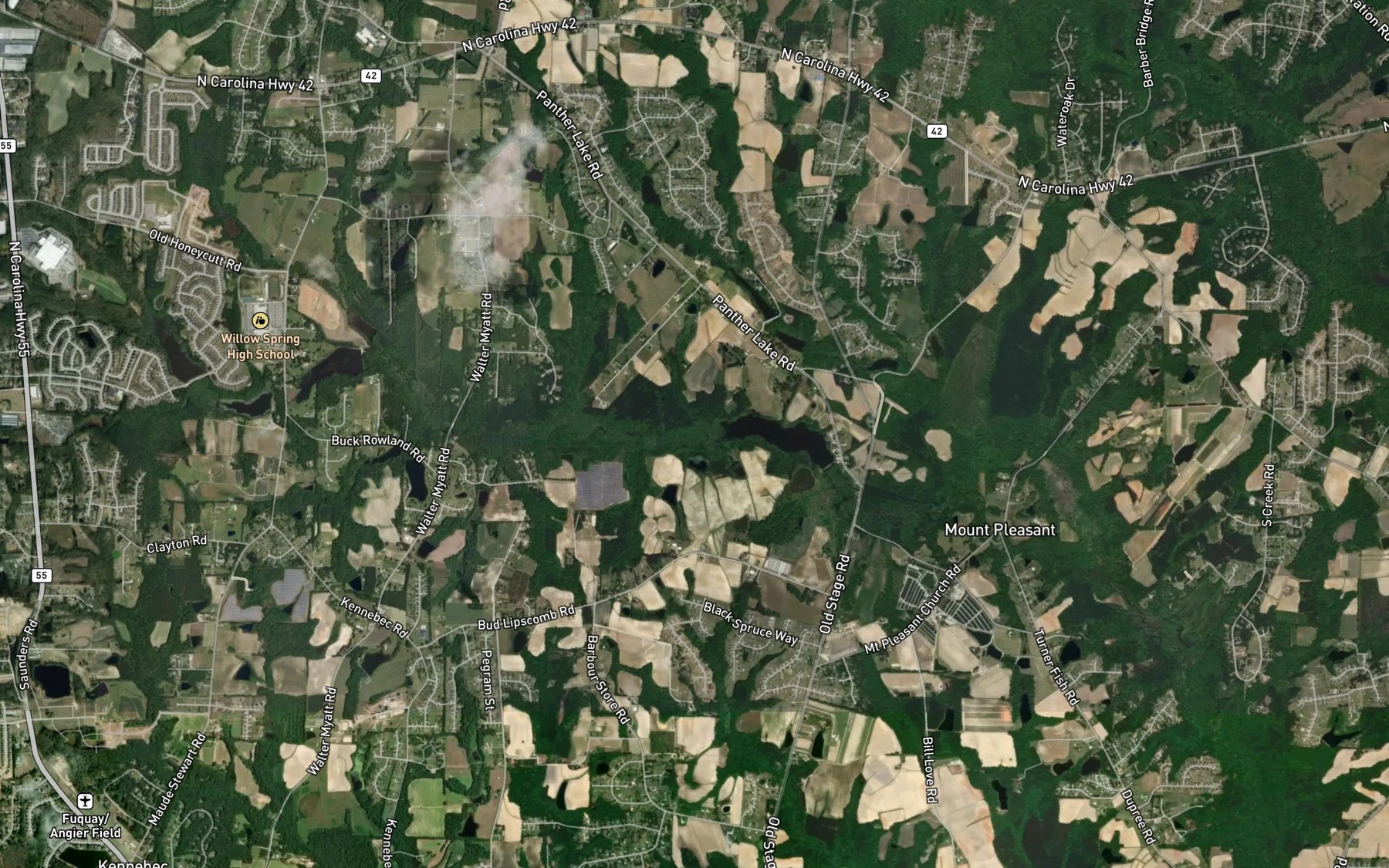 Satellite map of the Panther Lake
